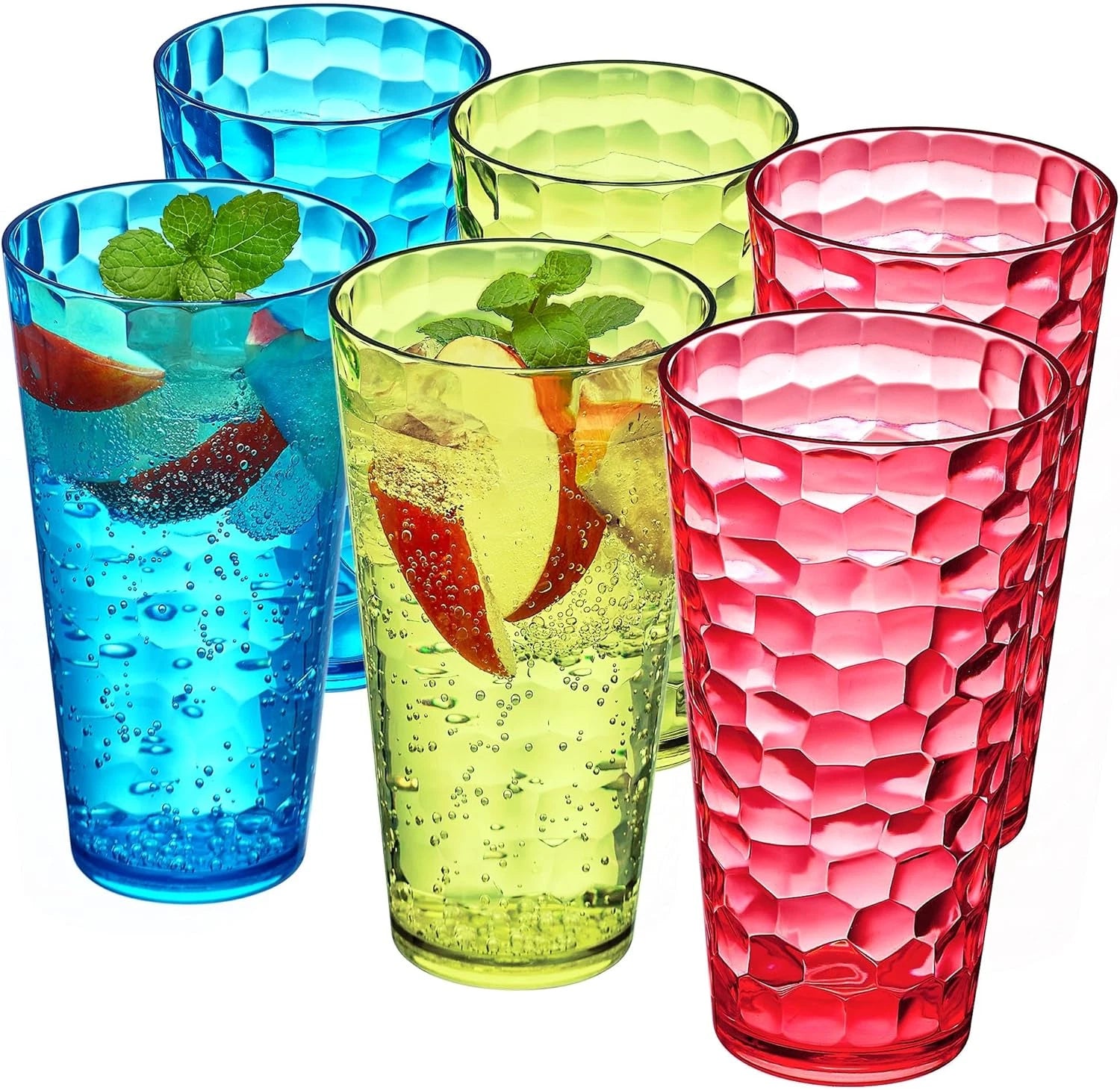- Iceberg - 30-Ounce Plastic Tumblers (Set of 6), Acrylic Drinking Glasses, Mixe | eBay