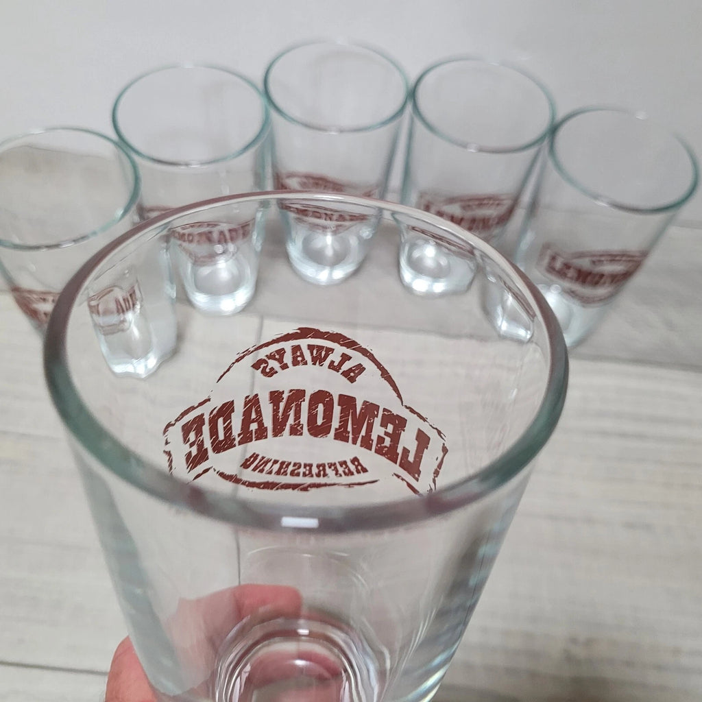 Vintage Crisa Libbey Country Folk Collection Tumblers Lemonade Glasses Set of 6 | eBay