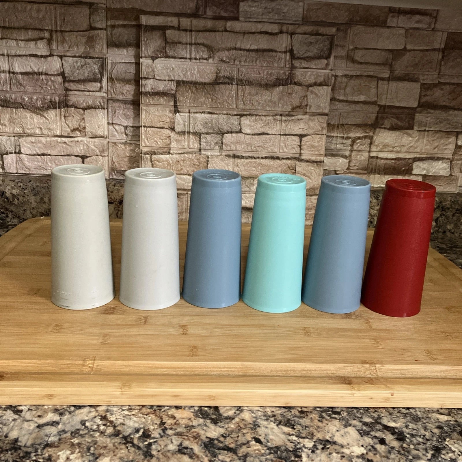 Tupperware Drink Beverage Tumblers Glasses 1348 Set of 6 Vintage Stackable 16 Oz | eBay
