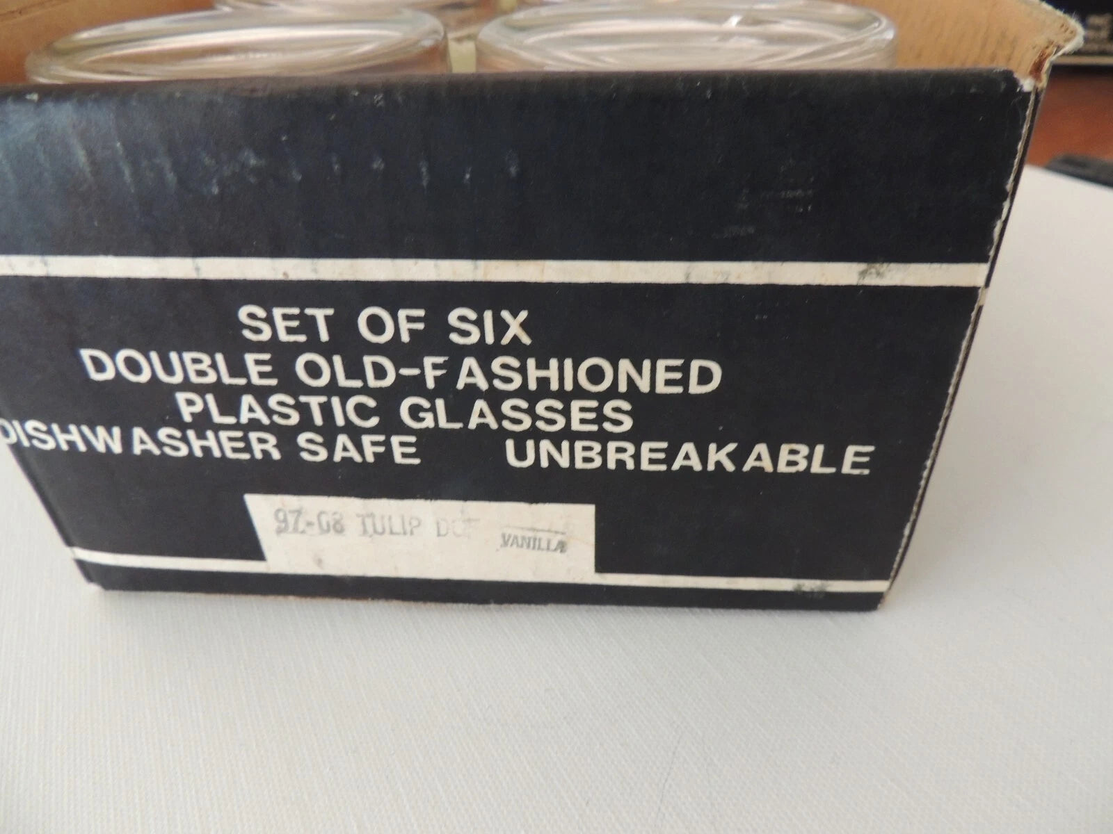 NIB VINTAGE STOTTER 98-08 VANILLA TULIP PLASTIC TUMBLERS SET OF 6 | eBay