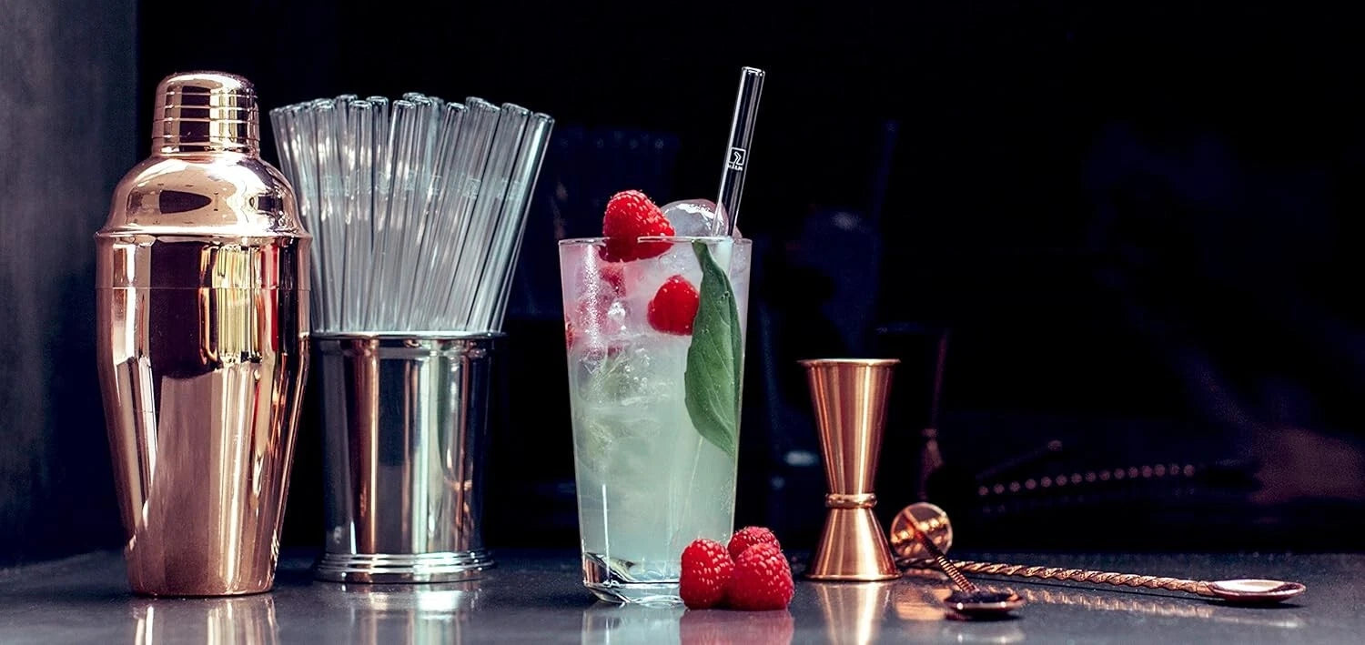 6 Sturdy 8-Inch Glass Straws - Dishwasher Safe, 100% Recyclable & Taste-Neutral | eBay