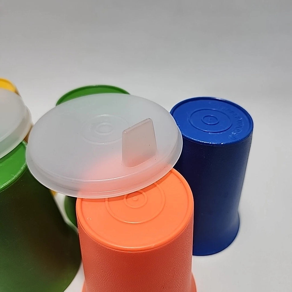 Set Of 6 Vintage Tupperware Bell Tumblers Kids Small Juice Cups #109 + 2 Covers | eBay