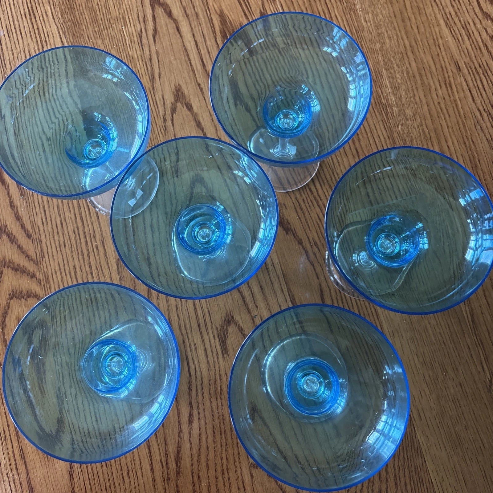 Set 6 Blue Plastic Acrylic Margarita Glasses Frozen Drinks New Precision Craft | eBay