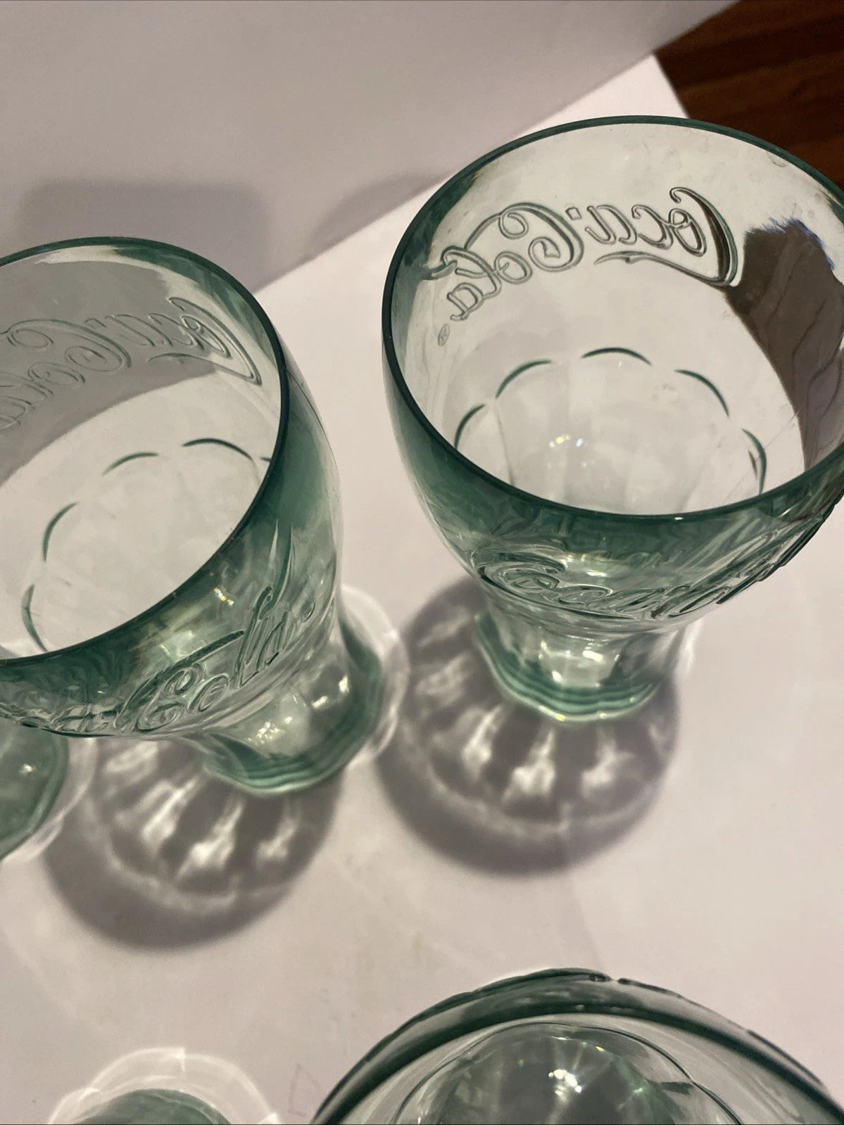 Set of 7 Coca -Cola Green Plastic Tumblers 6” Embossed Logo VTG Style Cups | eBay