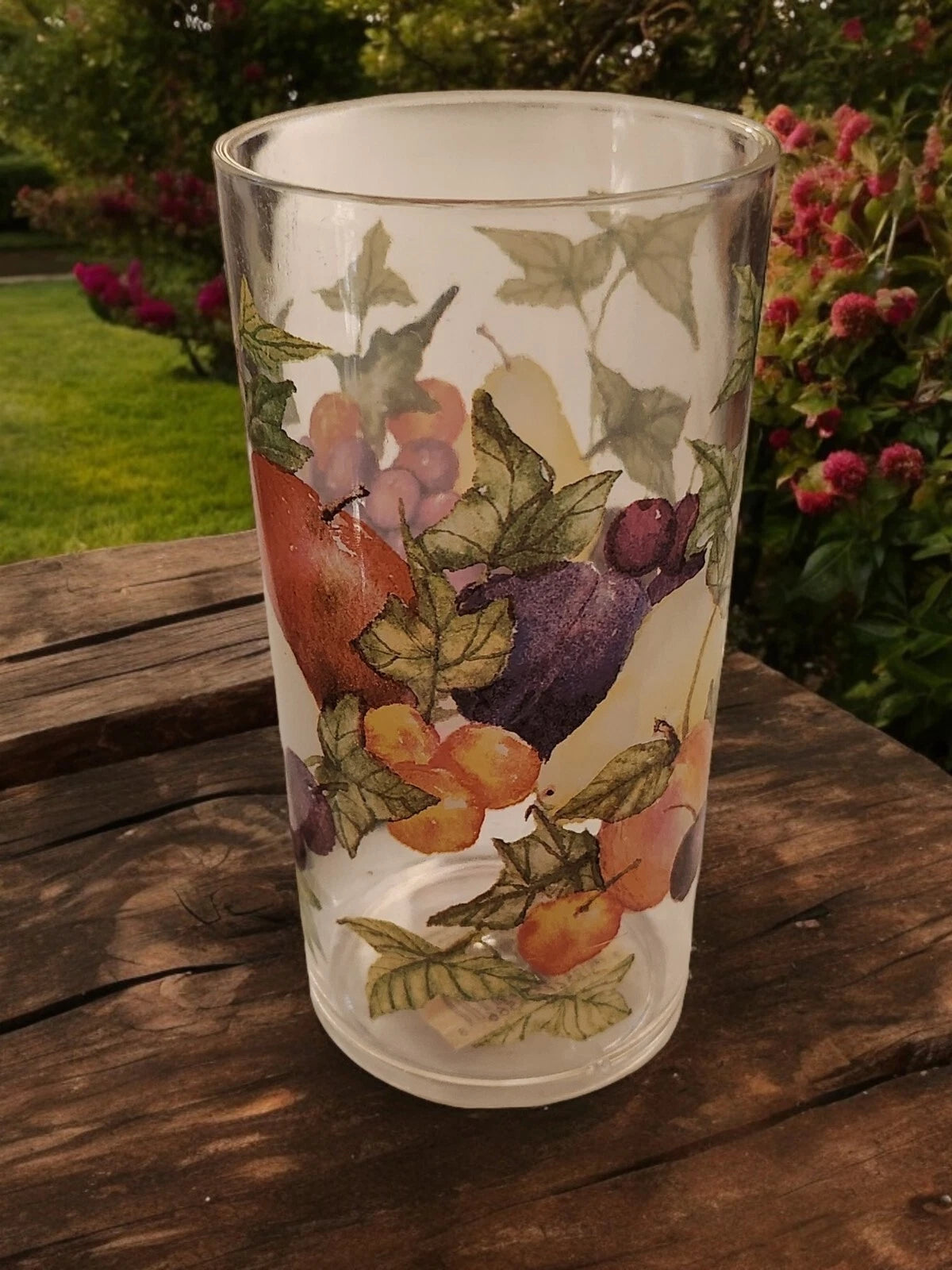 Set of 6 MCM Lucite Highball Glasses – Fruit Pattern Acrylic Drinkware | eBay