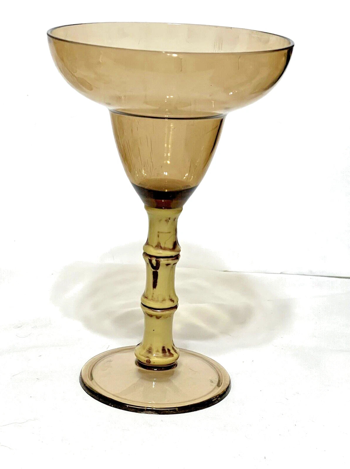 Set of 6 Acrylic Tiki Margarita Drink Glasses Bamboo Design Stem 7" h x 4.5" rim | eBay