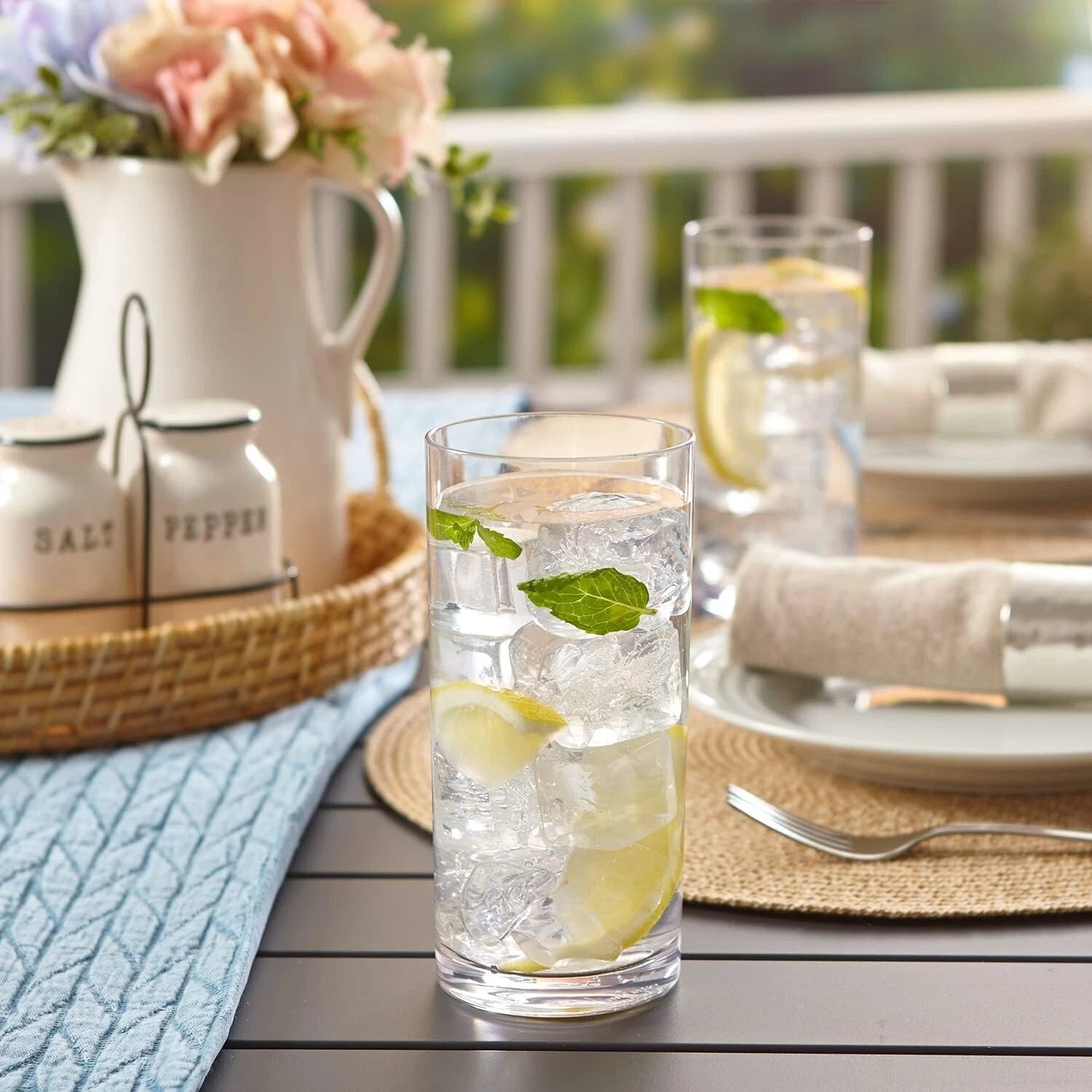 Modern 16oz Clear Plastic Water Cups Set of 6 | Reusable Tumblers Collection | eBay