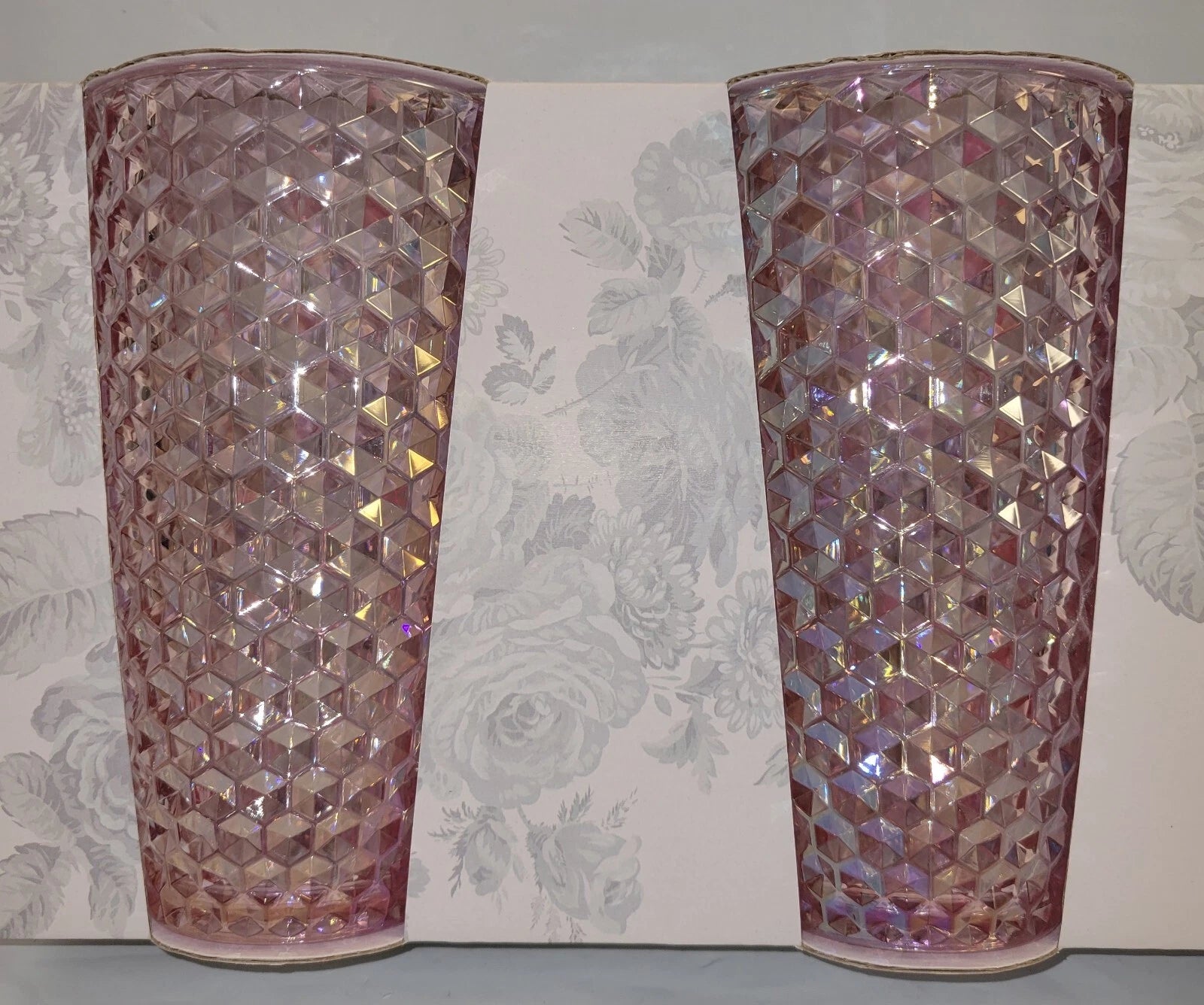 Shabby Chic 4 Pack Acrylic Drinkware Pink Studded Tumblers Cup 19 Oz BPA Free | eBay