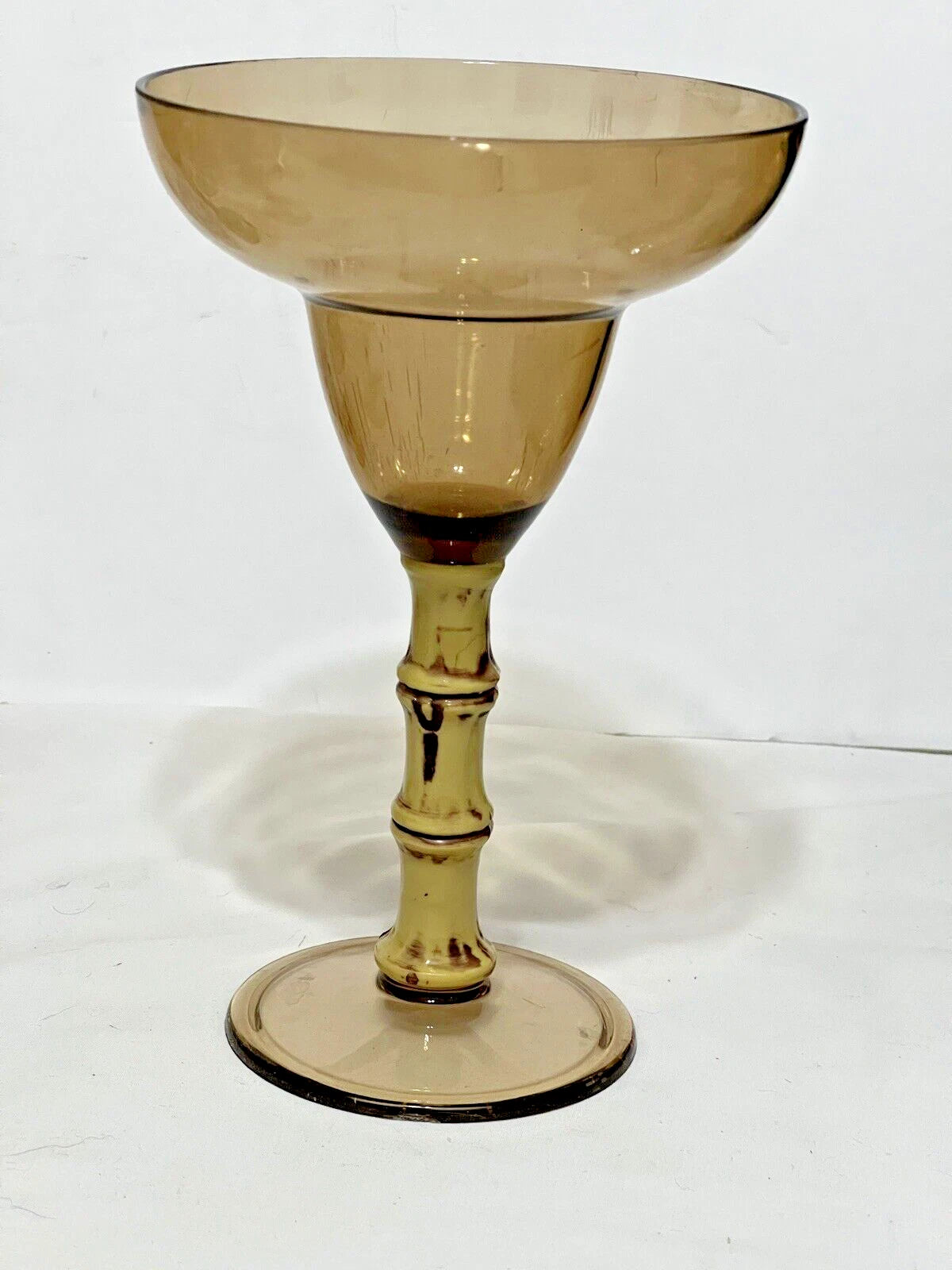 Set of 6 Acrylic Tiki Margarita Drink Glasses Bamboo Design Stem 7" h x 4.5" rim | eBay