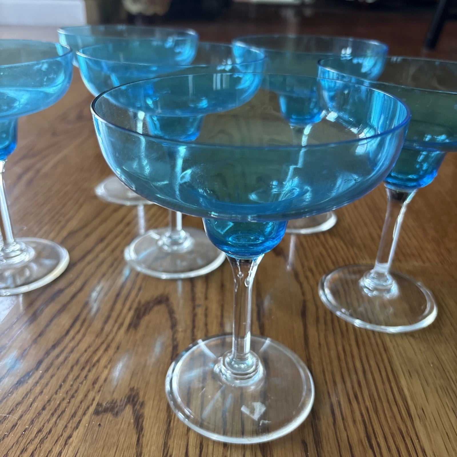 Set 6 Blue Plastic Acrylic Margarita Glasses Frozen Drinks New Precision Craft | eBay