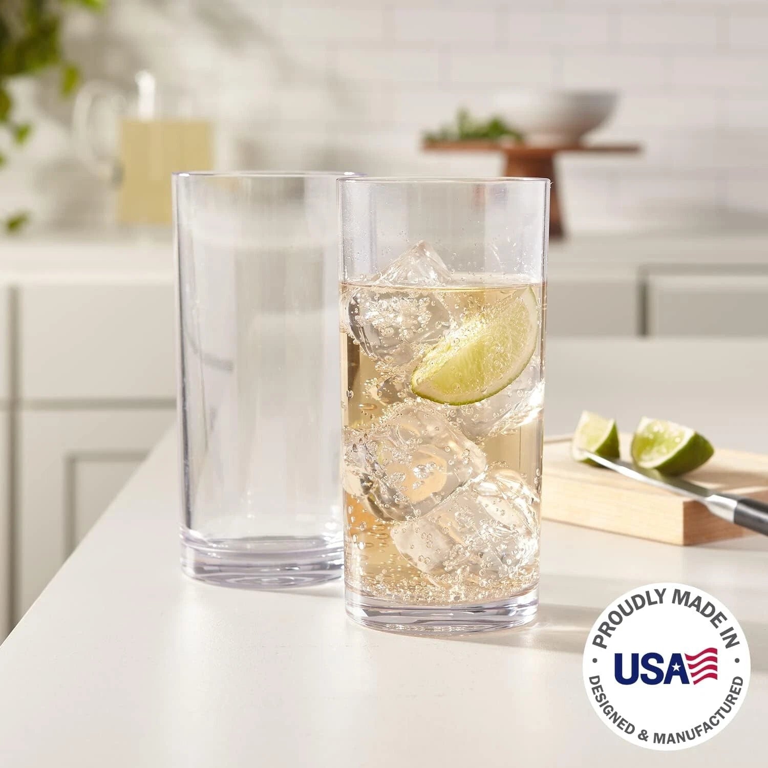 Modern 16oz Clear Plastic Water Cups Set of 6 | Reusable Tumblers Collection | eBay