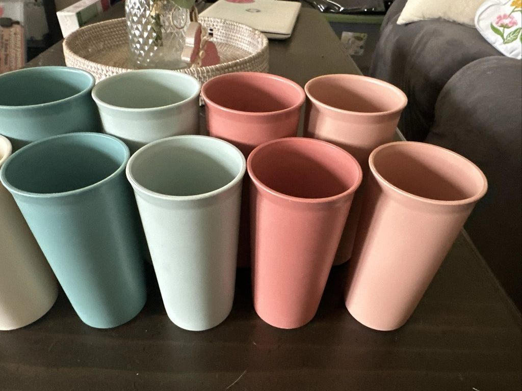 12 Vintage Tupperware Pastel Tumbler 115 & 116 Drinking Glass Cup Made In USA 6" | eBay