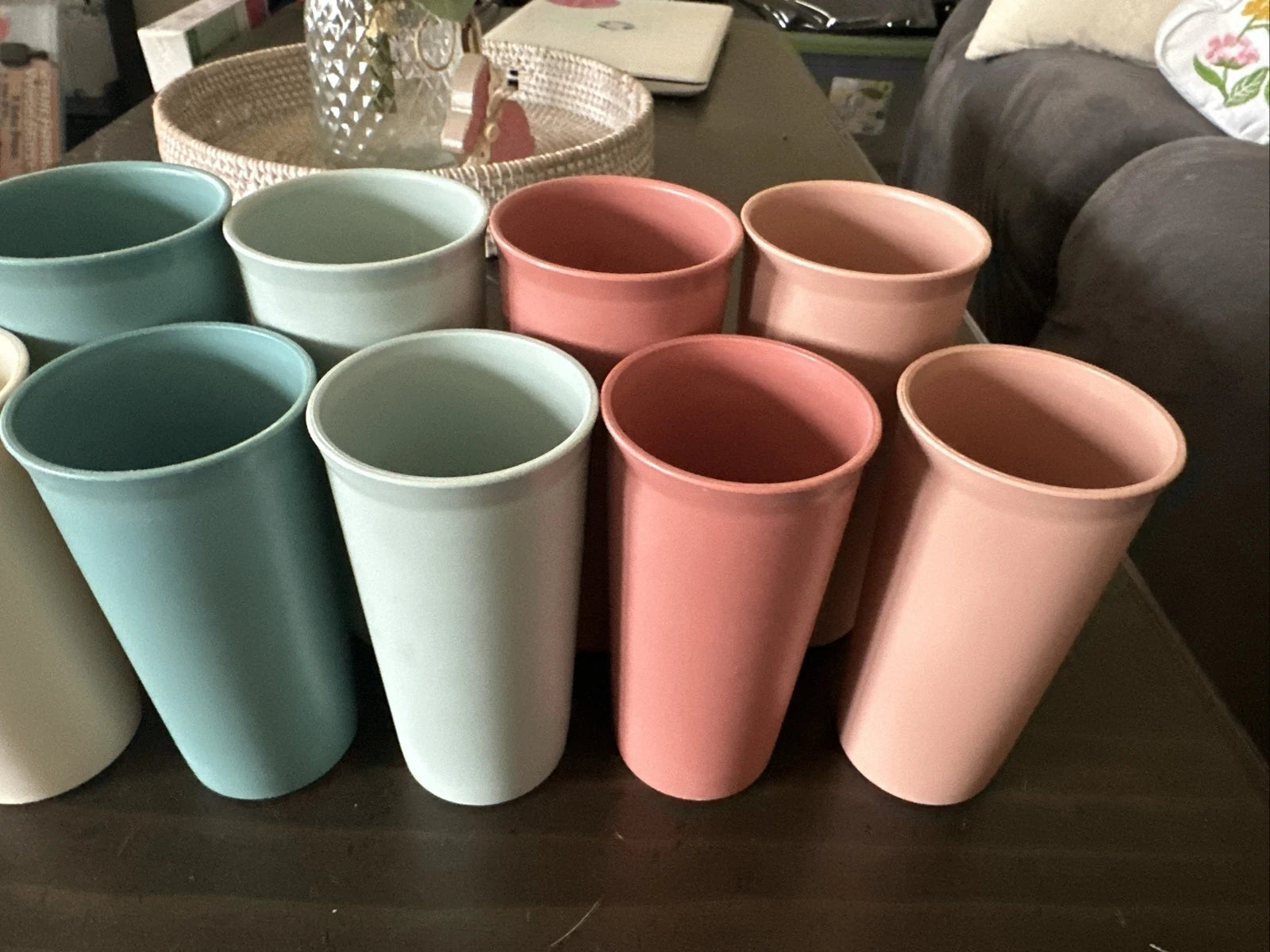 12 Vintage Tupperware Pastel Tumbler 115 & 116 Drinking Glass Cup Made In USA 6" | eBay