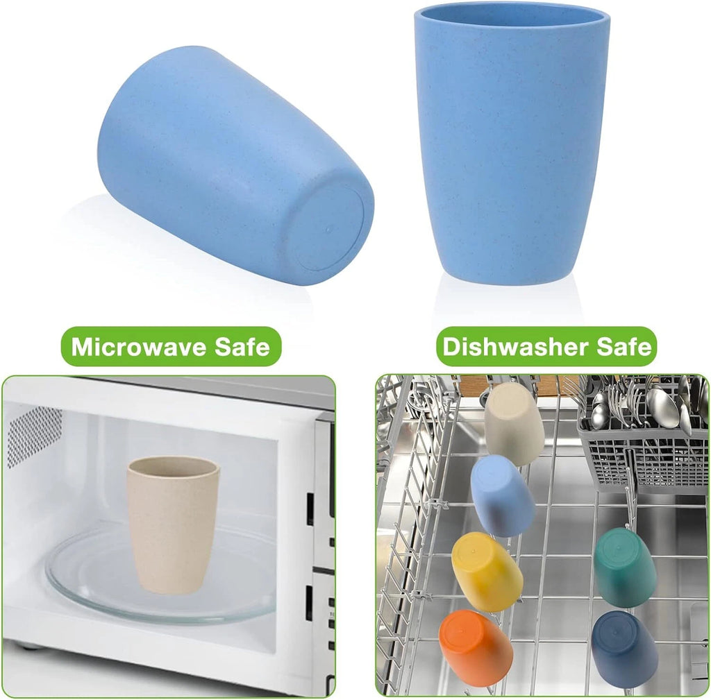 Mfacoy Wheat Straw Cups Set of 6, 12 oz Unbreakable Drinking Cups, 12 OZ | eBay