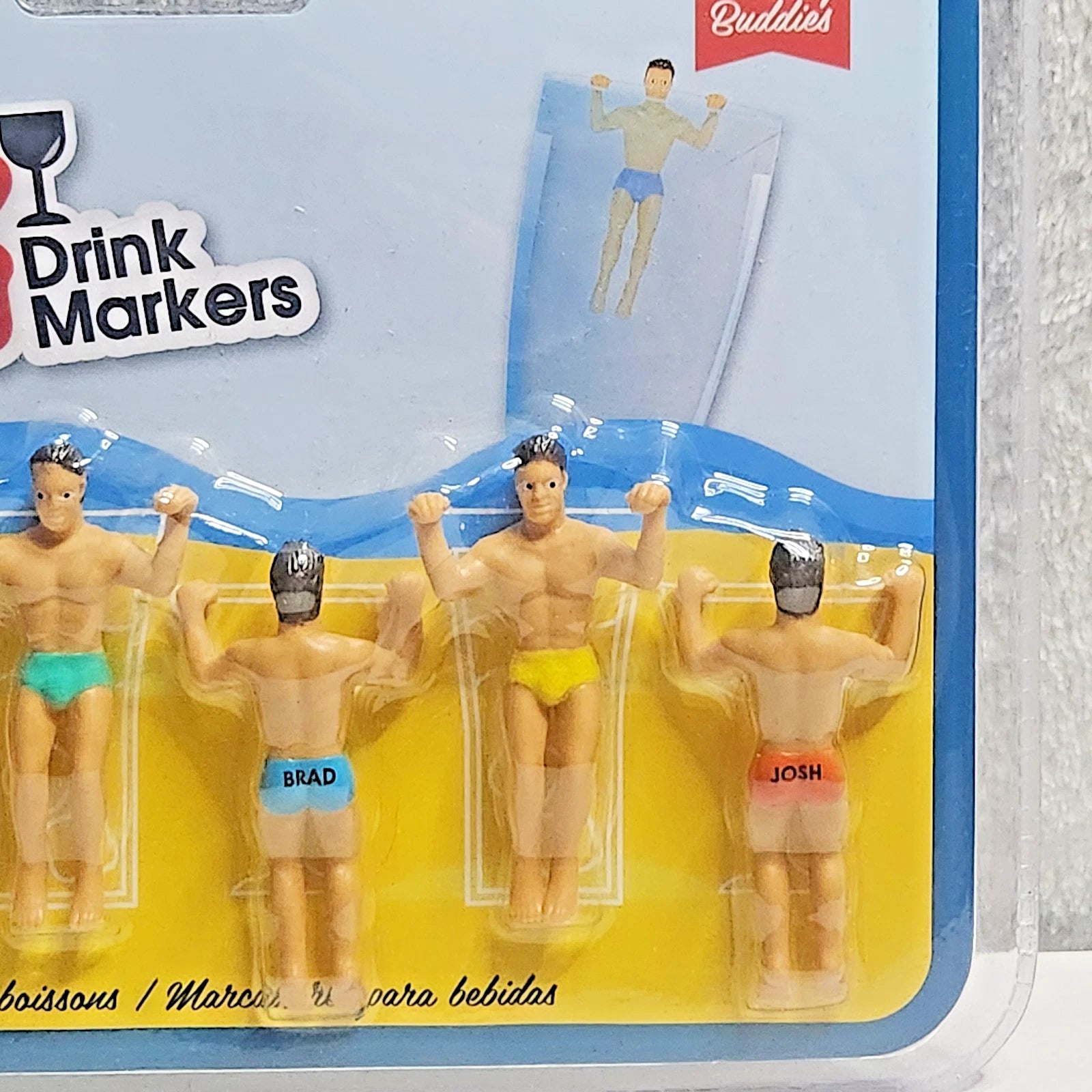 The Original Drinking Buddies Novelty Buddies Drink Markers Set Of 6 NEW! | eBay