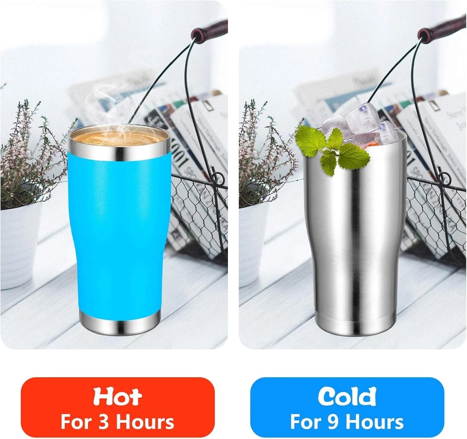 Set of 6 20oz Stainless Steel Travel Tumblers - Perfect for Hot & Cold Drinks | eBay