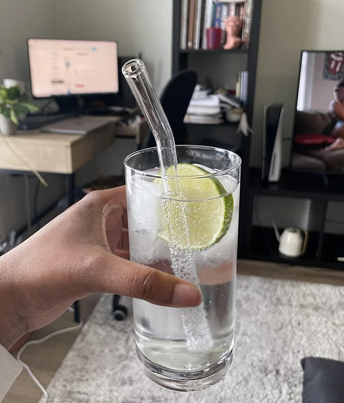 Premium 16-Pack Reusable Glass Drinking Straws - Ideal for Smoothies & Cocktails | eBay