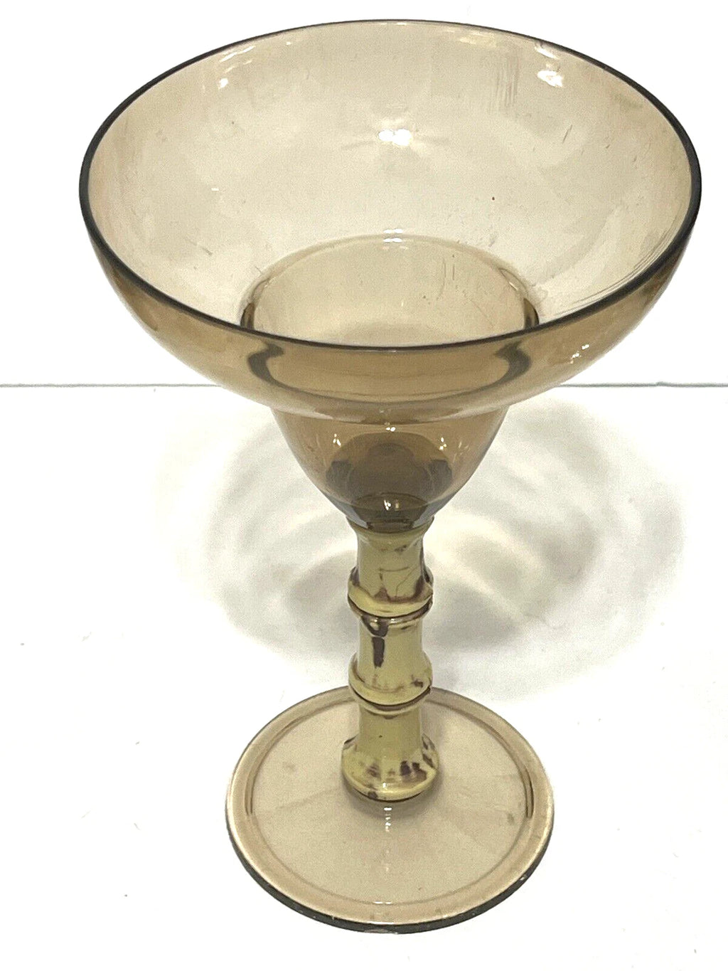 Set of 6 Acrylic Tiki Margarita Drink Glasses Bamboo Design Stem 7" h x 4.5" rim | eBay
