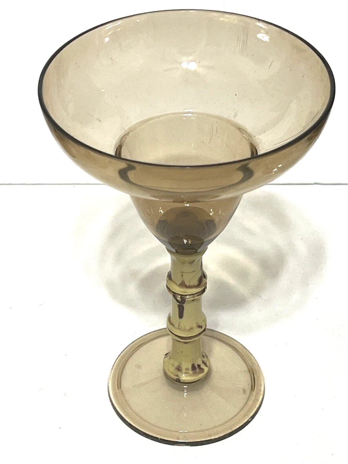 Set of 6 Acrylic Tiki Margarita Drink Glasses Bamboo Design Stem 7" h x 4.5" rim | eBay