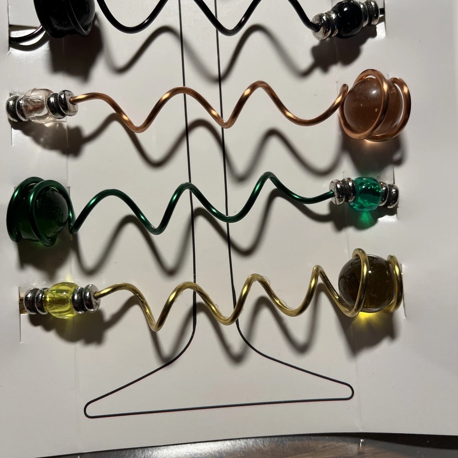 New Set Of 6 Wine Glass Charm Drink Markers. Colorful Wire, Beads And Marbles | eBay