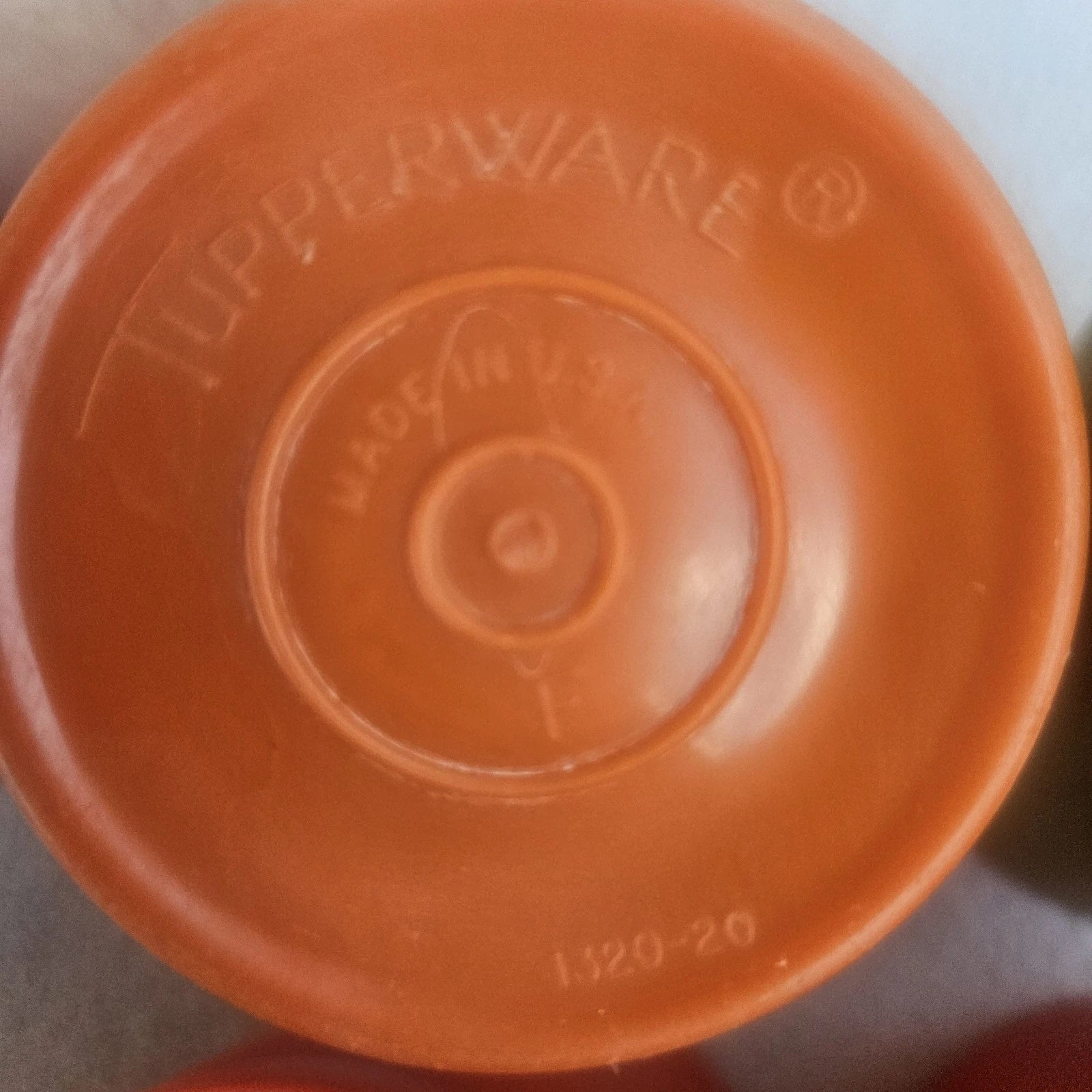 Tupperware 8oz 6oz Tumblers Plastic Cups Avocado Green Orange 1320 Set of 4 | eBay