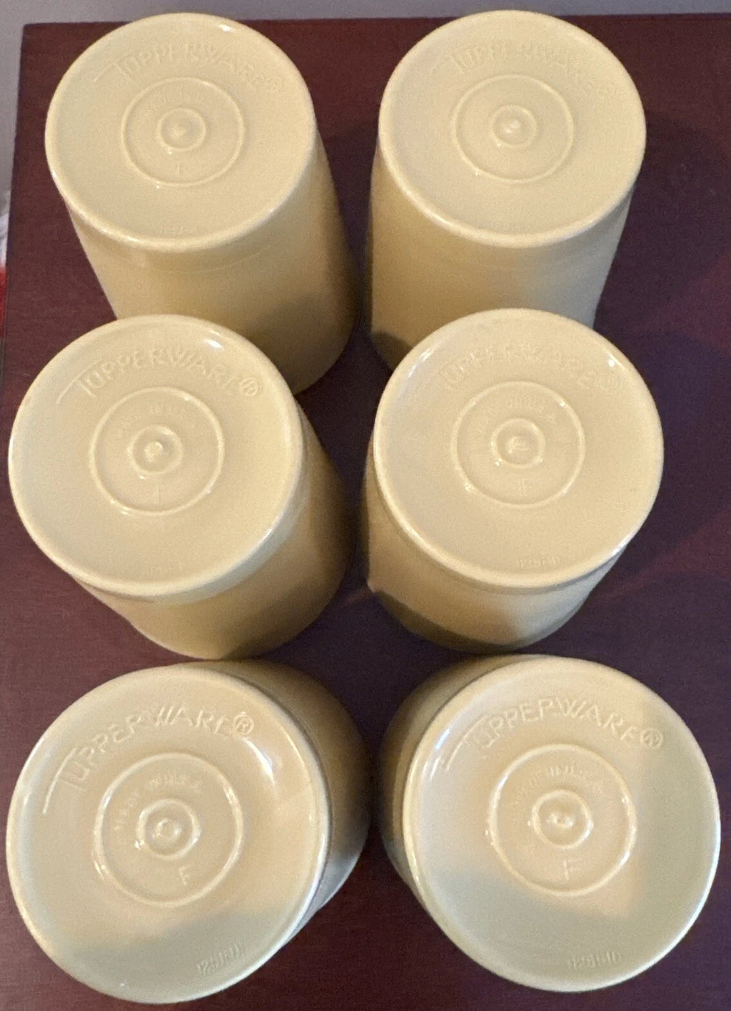 Vintage Tupperware Harvest Gold 6 oz Tumblers Cups #1251 Set of 6 Plastic | eBay