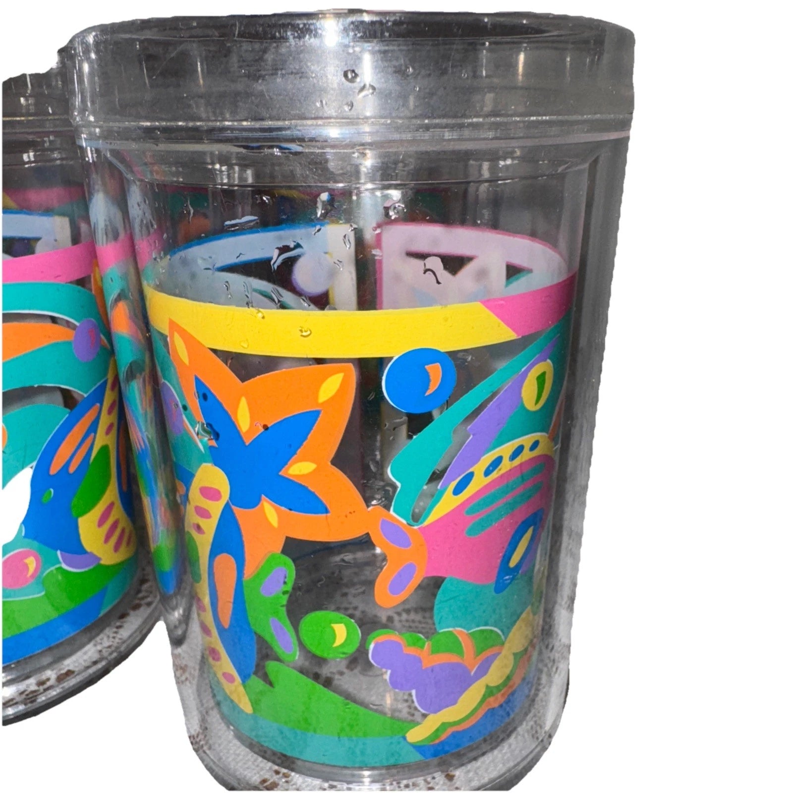 Tropical Fish Double Wall Plastic Tumblers Set Of 6 16 Oz Beach Party | eBay