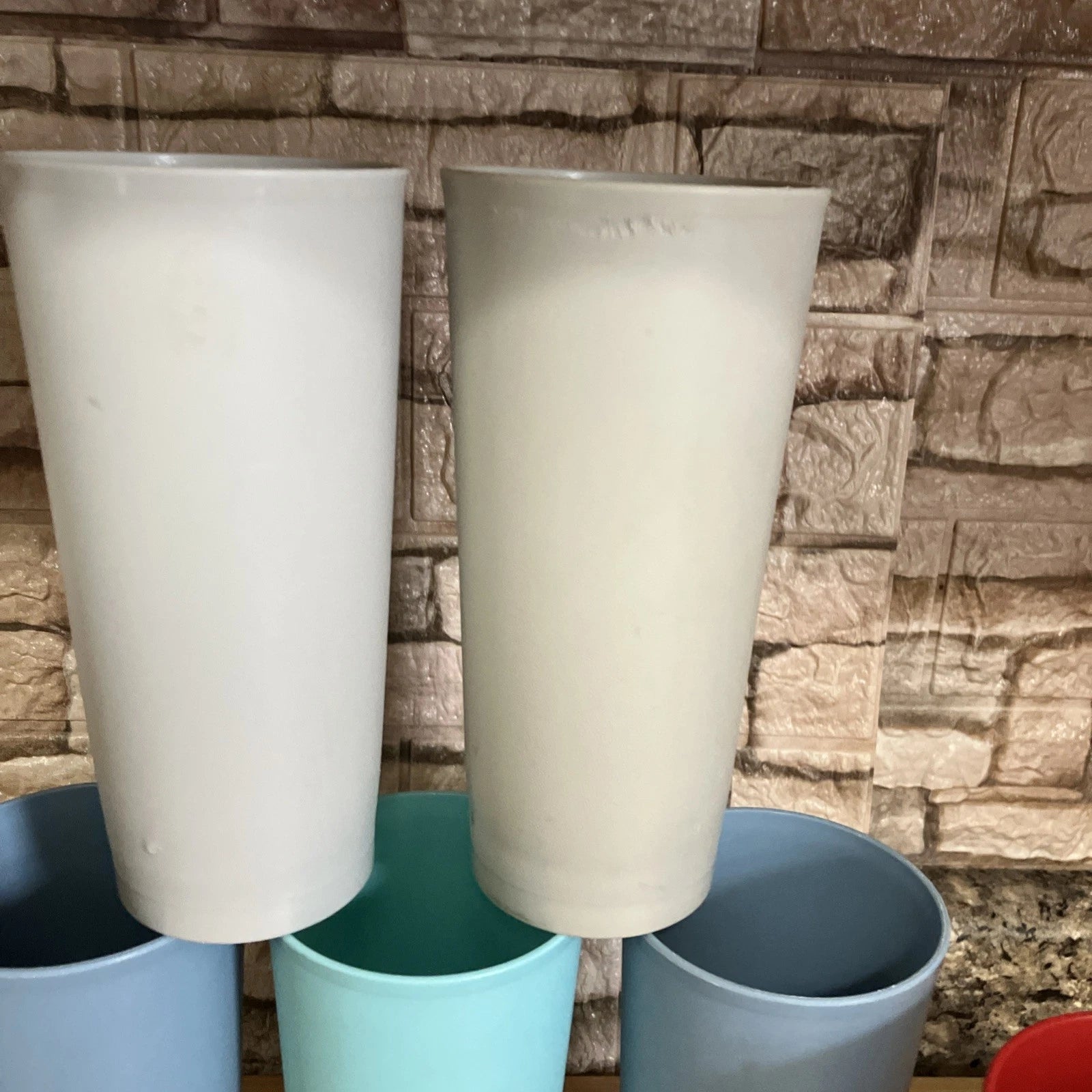 Tupperware Drink Beverage Tumblers Glasses 1348 Set of 6 Vintage Stackable 16 Oz | eBay