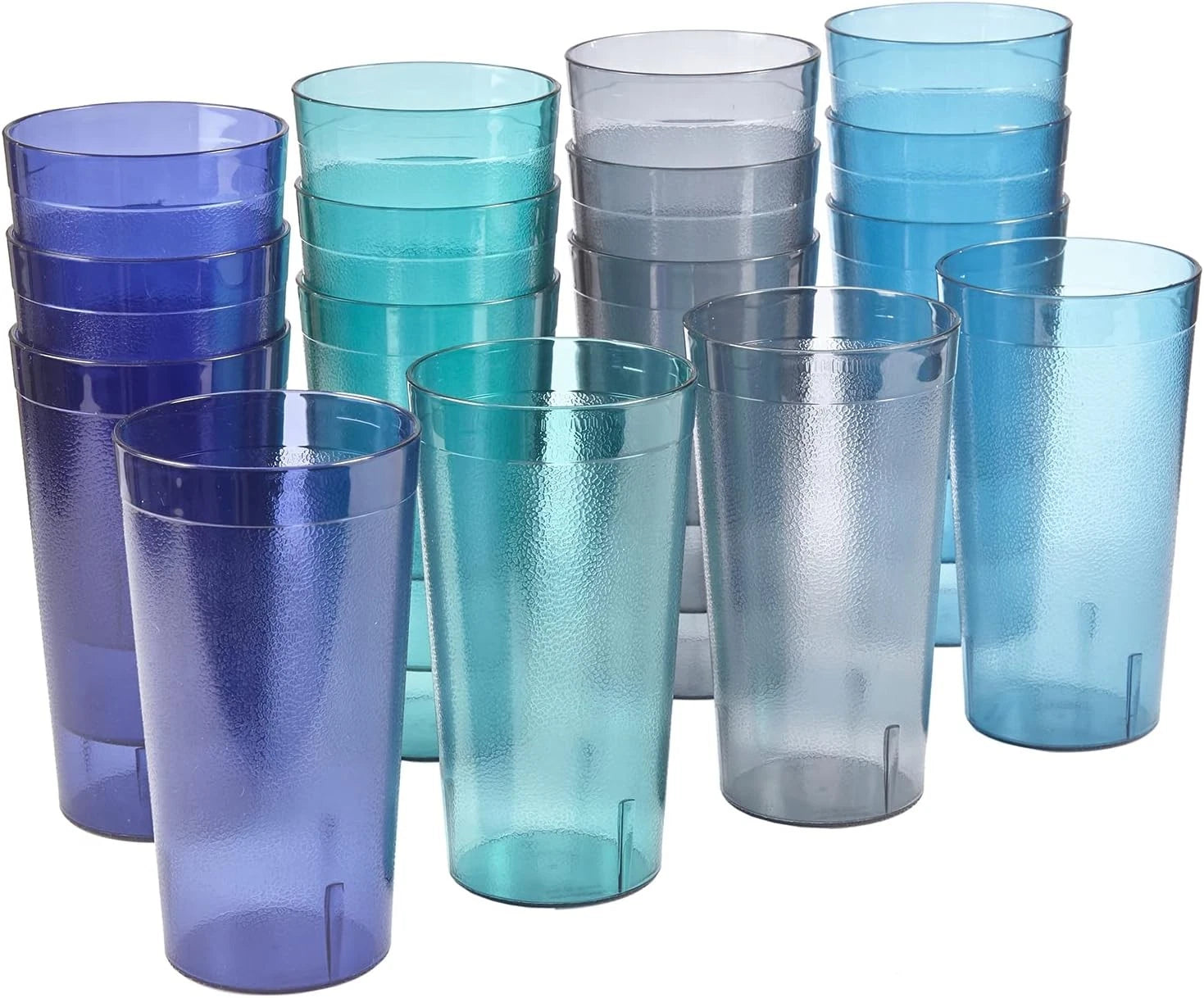US Acrylic Cafe Plastic Reusable Tumblers (Set of 16) 20-ounce, Coastal | eBay