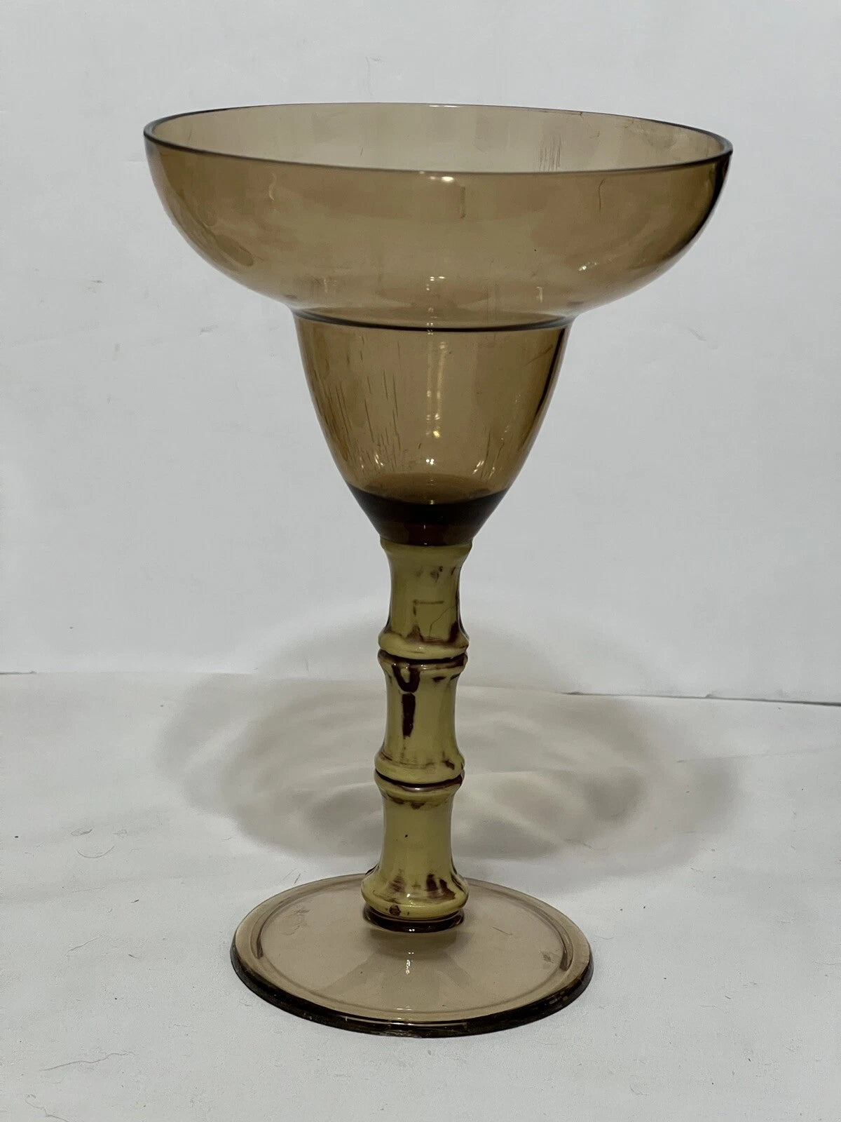 Set of 6 Acrylic Tiki Margarita Drink Glasses Bamboo Design Stem 7" h x 4.5" rim | eBay