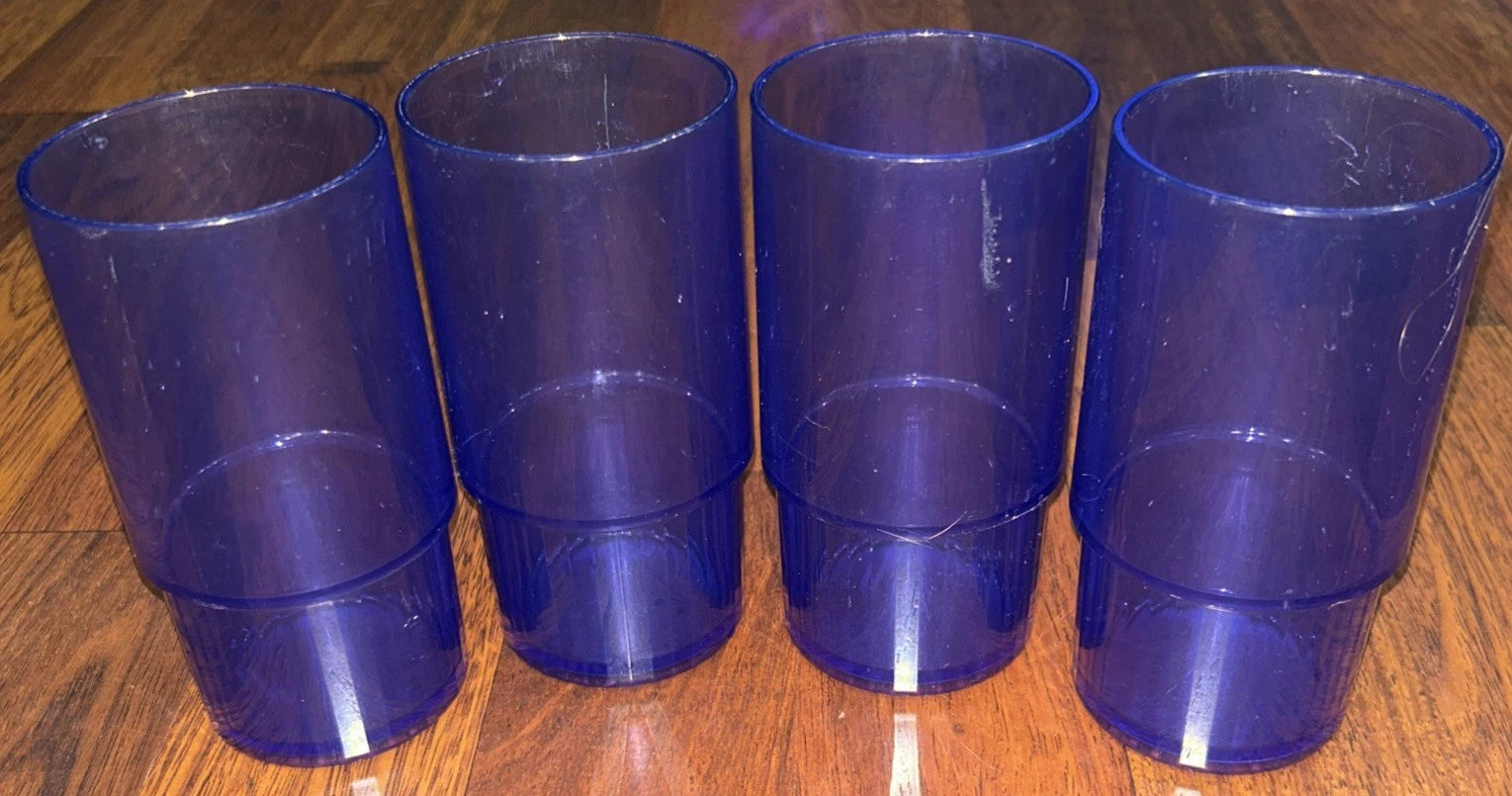 Tupperware Tumbler Cup Glass Preludio Acrylic 14 oz. #1673 Lavender Set of 4 USA | eBay