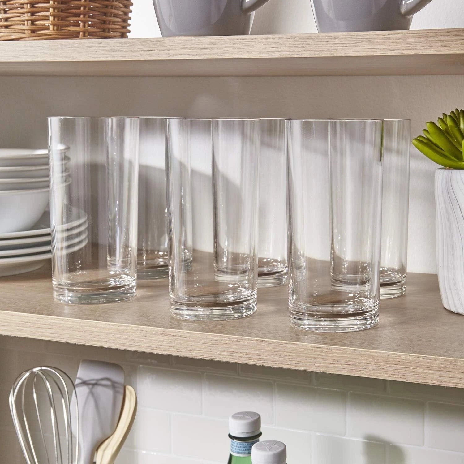 Modern 16oz Clear Plastic Water Cups Set of 6 | Reusable Tumblers Collection | eBay