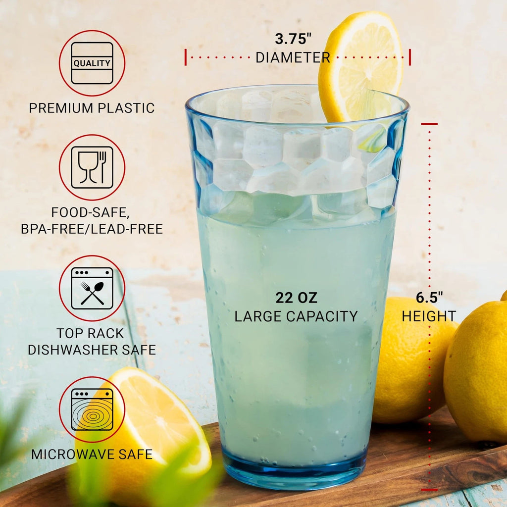 Hammered Plastic Drinking Tumbler, Dishwasher-Safe Premium Quality Water Glas... | eBay