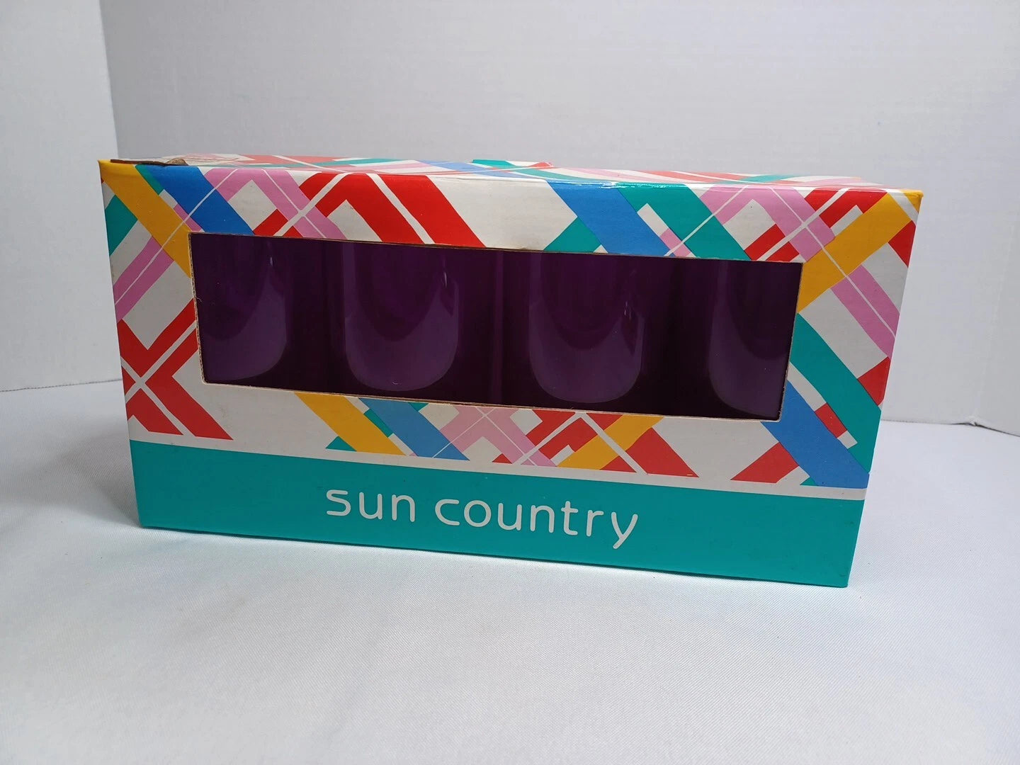 4 Vtg Sun Country Heavy Base Highball 19oz Acrylic Drink Glasses High Ball Boxed | eBay
