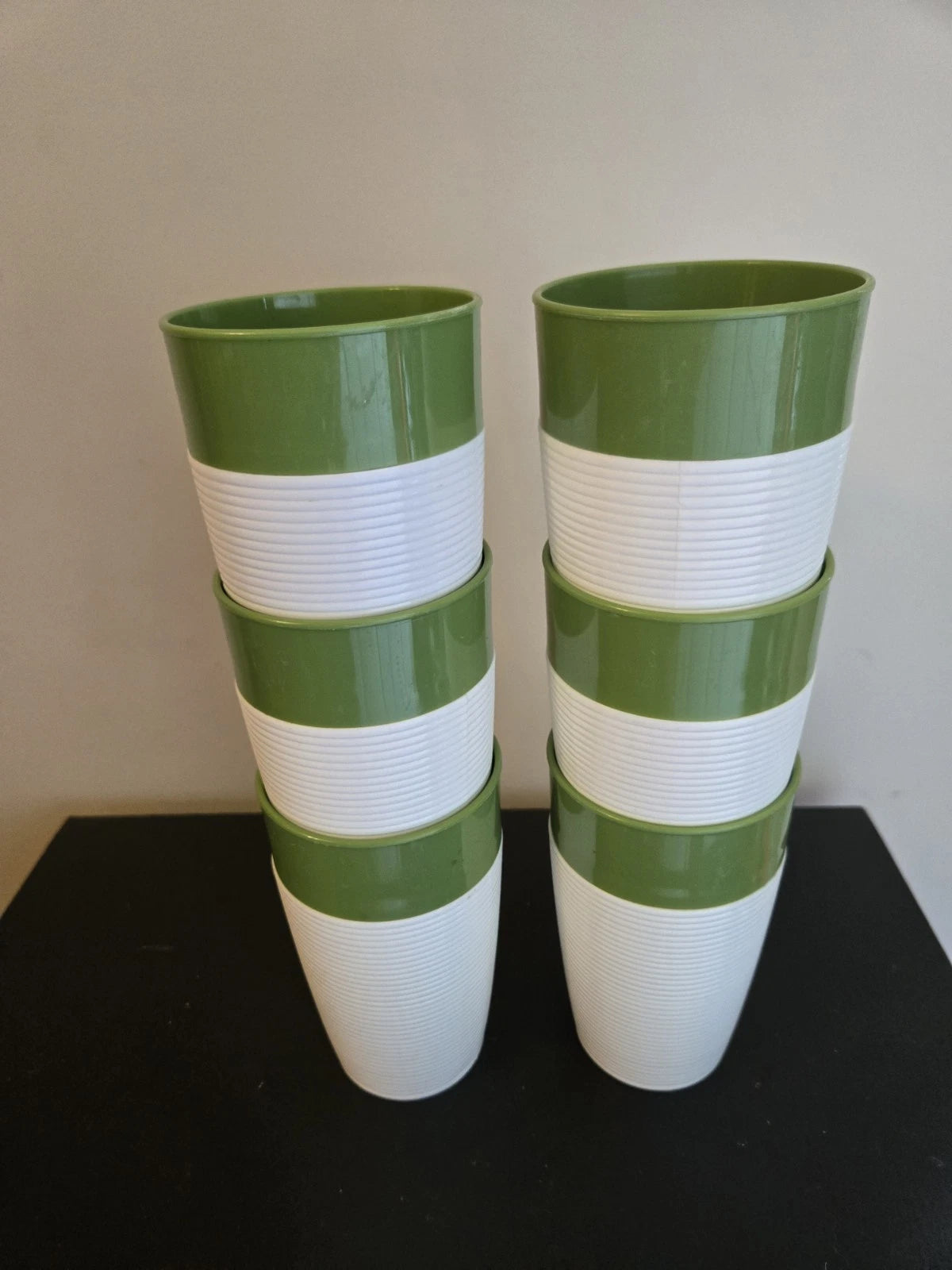 Raffiaware by Thermo-Temp Drink Tumblers Avocado Green Vintage Set of 6 - Set #2 | eBay