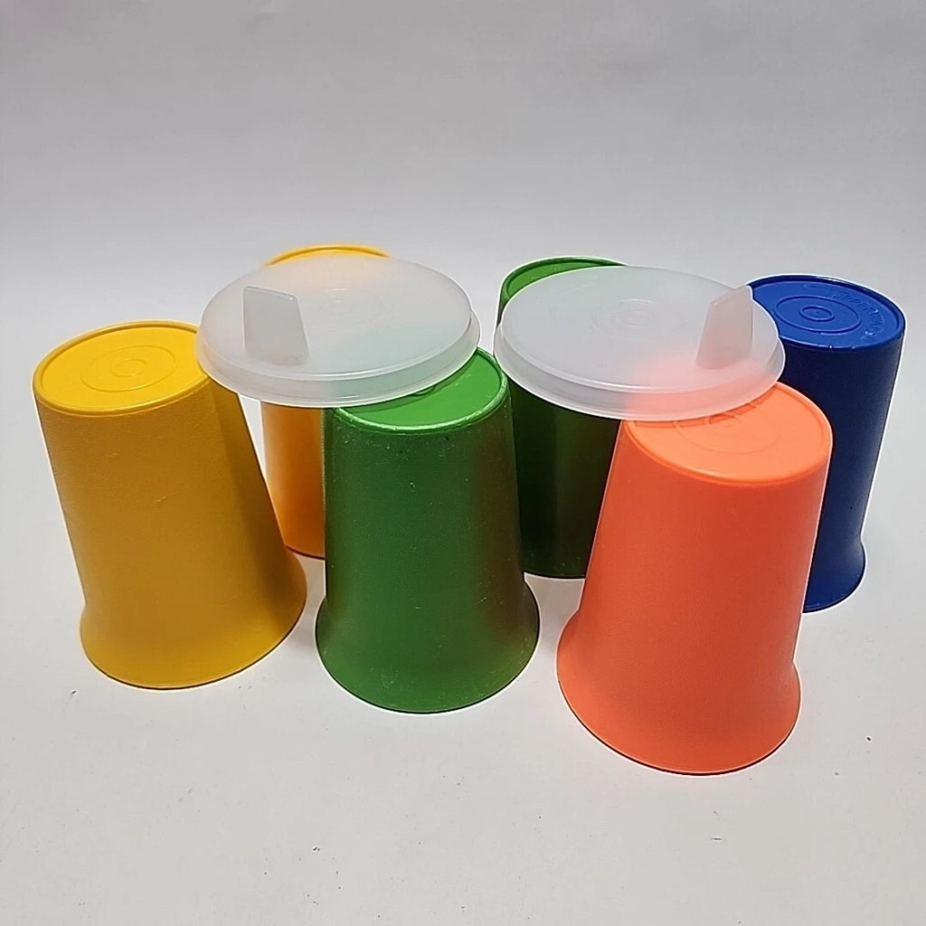 Set Of 6 Vintage Tupperware Bell Tumblers Kids Small Juice Cups #109 + 2 Covers | eBay