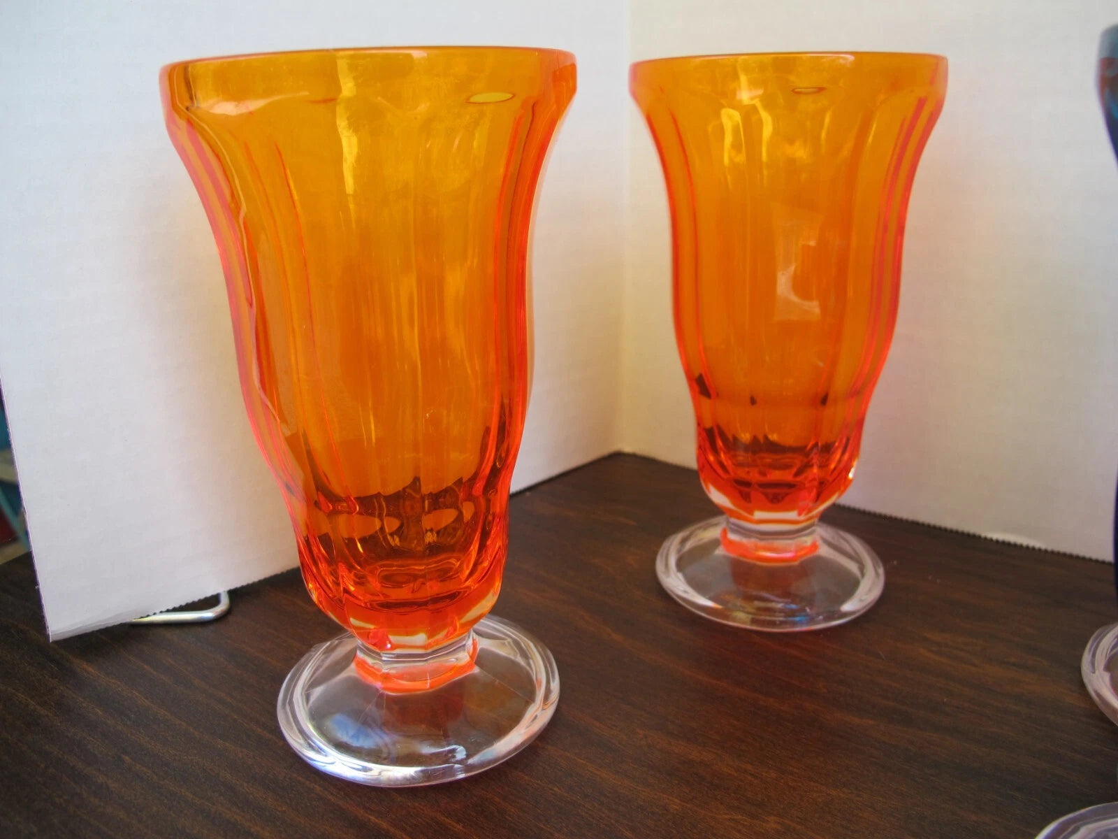Whimsical Lucite Jewel Toned Tall Set of 6 Ice Cream Parlor Cups | eBay