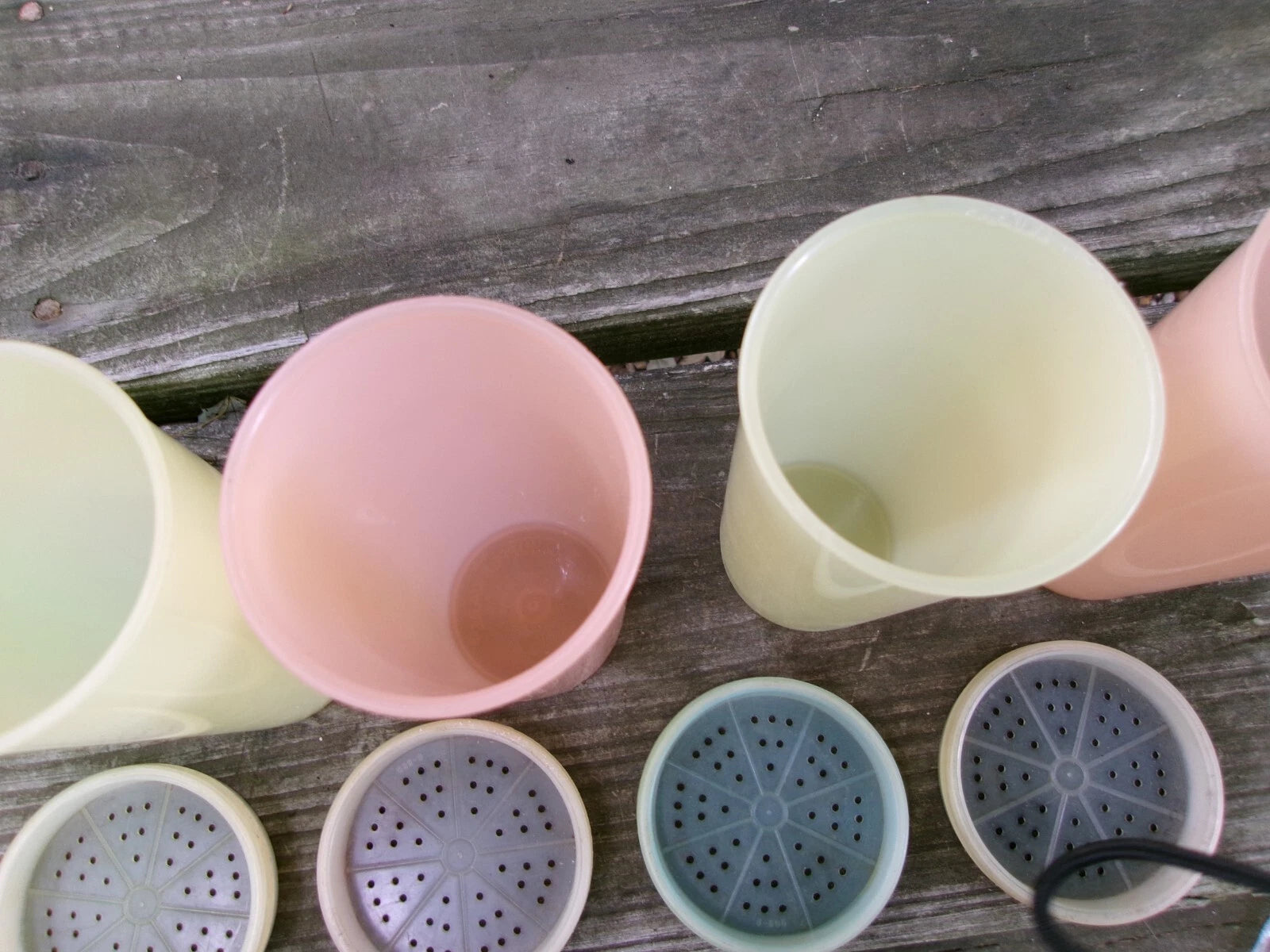 Lot of 7 Vtg. Tupperware Pastel Tumblers 6" Drinking Glasses - 8 Oz + 4 Coaster | eBay