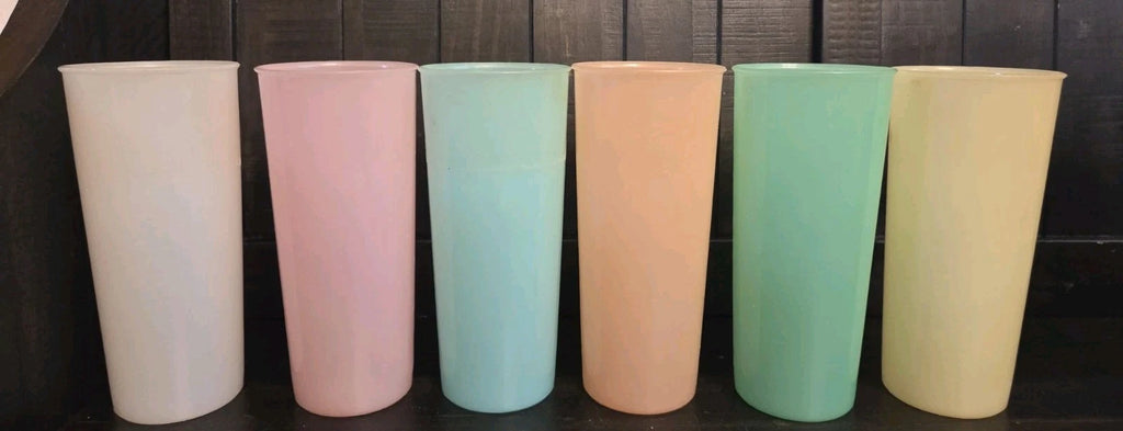 VTG. Set of 6 Tupperware Pastel Tumblers Drinking Cups, #107 | eBay