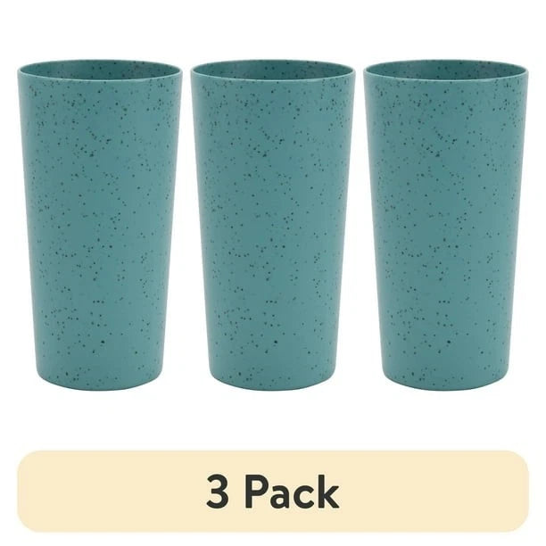(3 pack) 26-Ounce Eco-Friendly Recycled Plastic Beverage Tumbler, And Aqua Color | eBay
