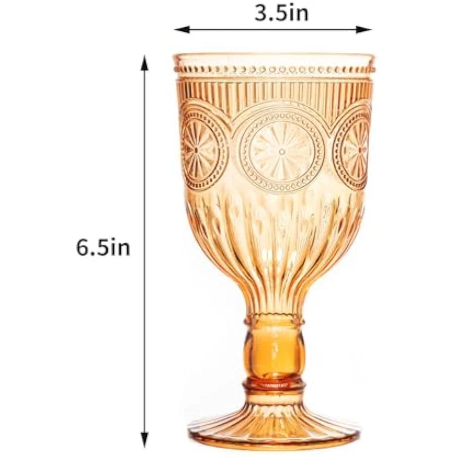 Vintage Wine Glasses Set of 6, Plastic Reusable 12 Ounce Colored Water | eBay