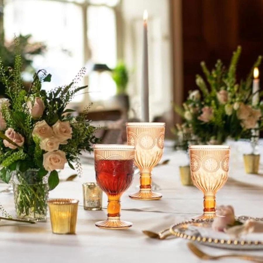 Vintage Wine Glasses Set of 6, Plastic Reusable 12 Ounce Colored Water | eBay