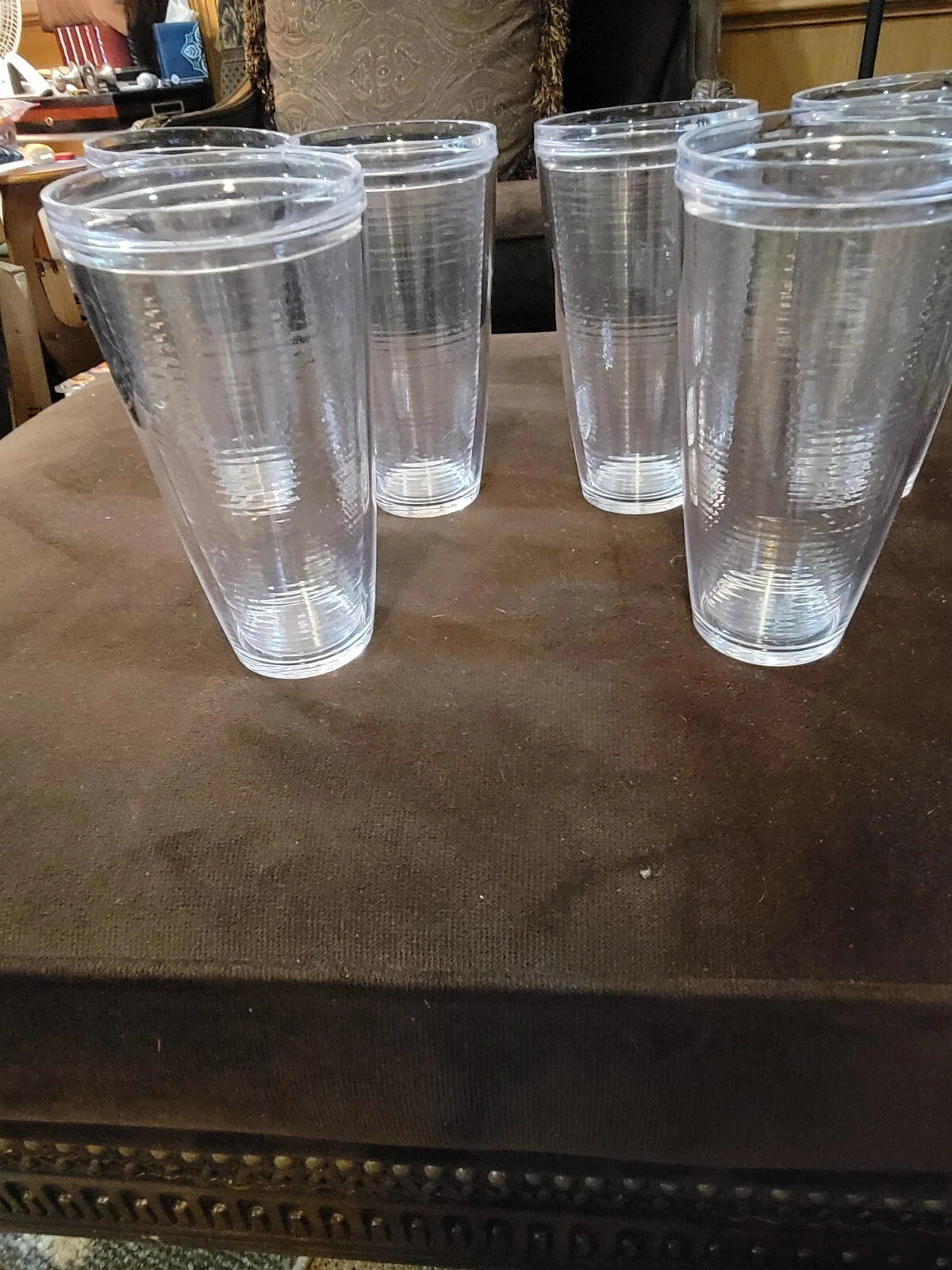6 Double Wall Insulated Tumblers 16 Oz 7 1/4" Tall Plastic Glasses | eBay