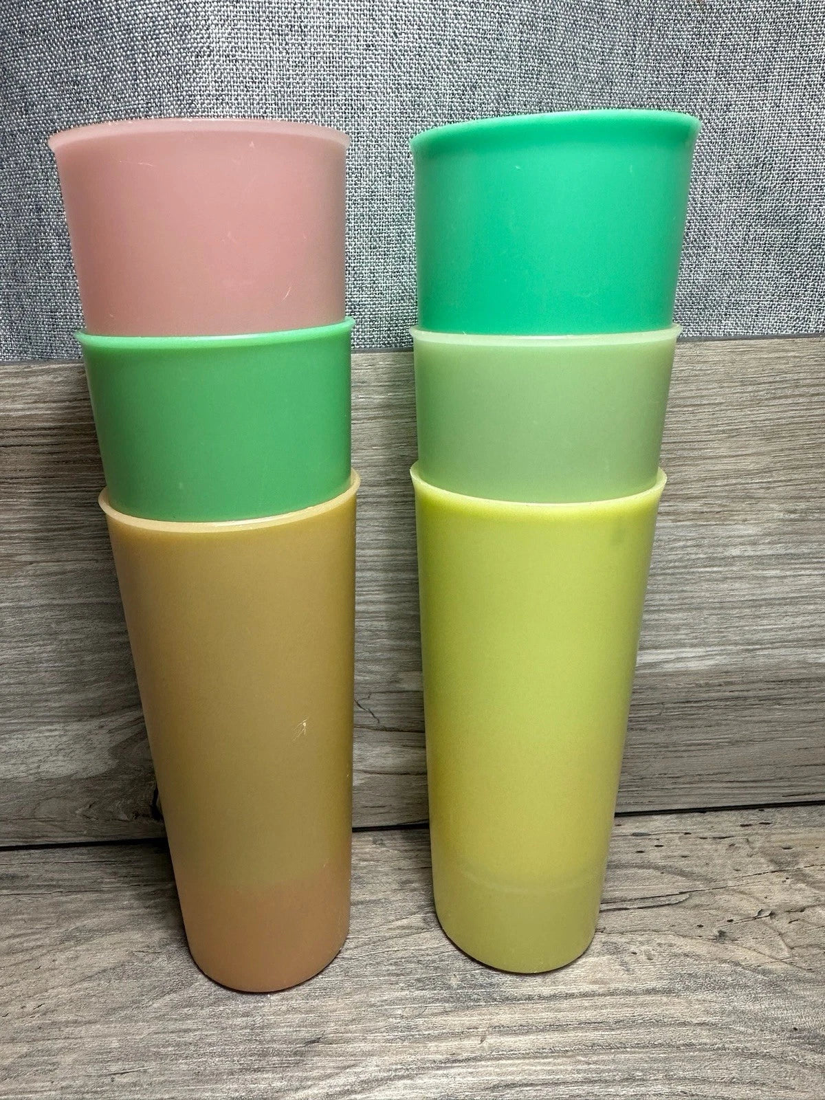 Set of 6 Vintage Pastel TUPPERWARE #107 Tall Tumbler Cups. EUC. | eBay