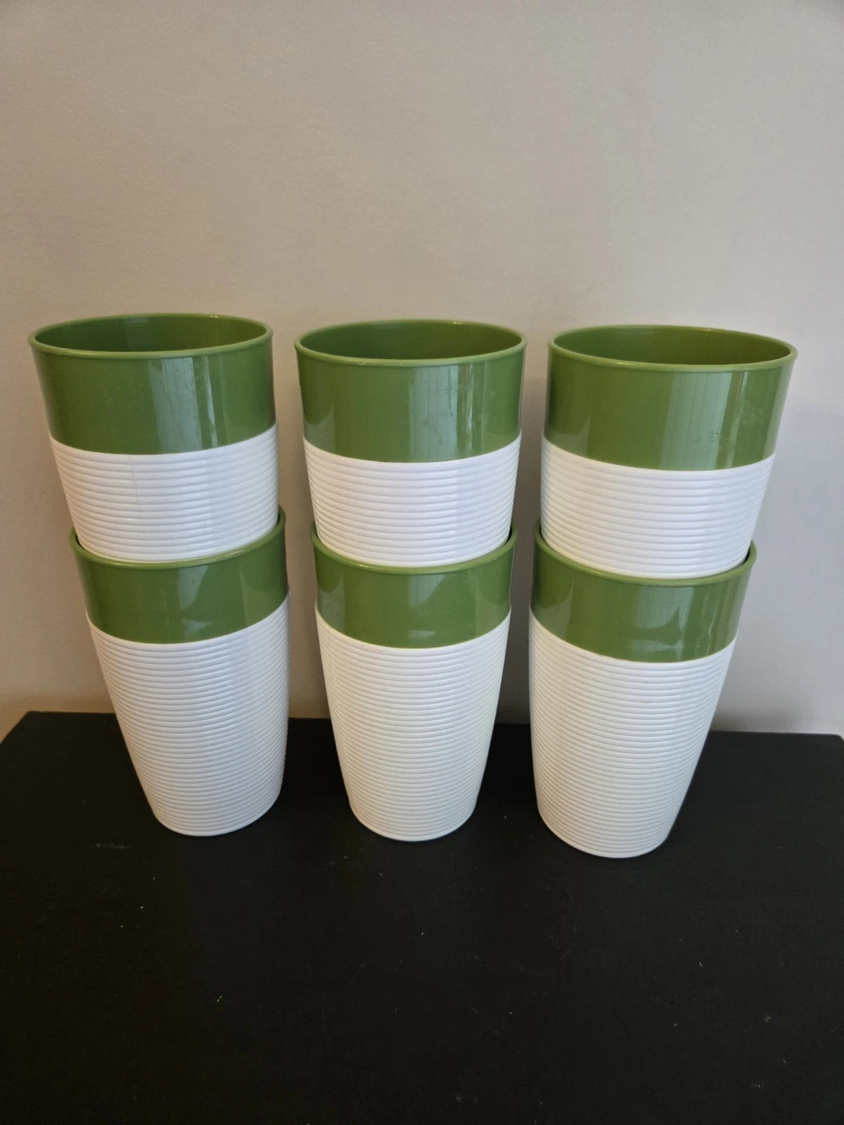 Raffiaware by Thermo-Temp Drink Tumblers Avocado Green Vintage Set of 6 - Set #2 | eBay