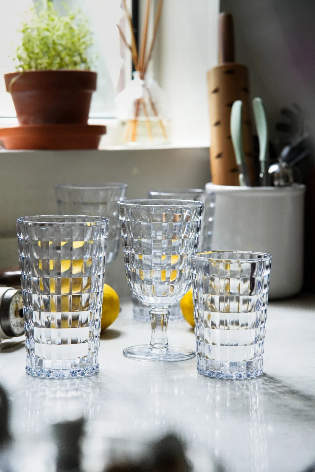 Set of 6 Clear Acrylic Tumblers | 25 oz Large Drink Glasses | BPA-Free | eBay