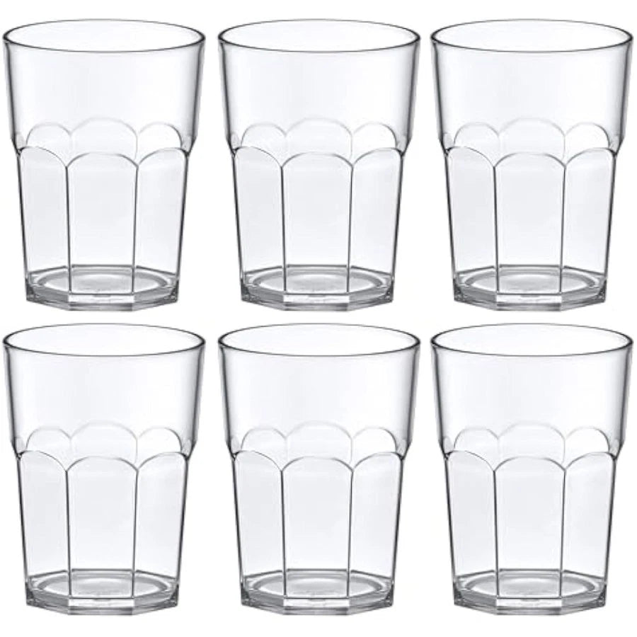 Affinity - 14-ounce clear plastic tumblers (set of 6), stackable, bpa- | eBay