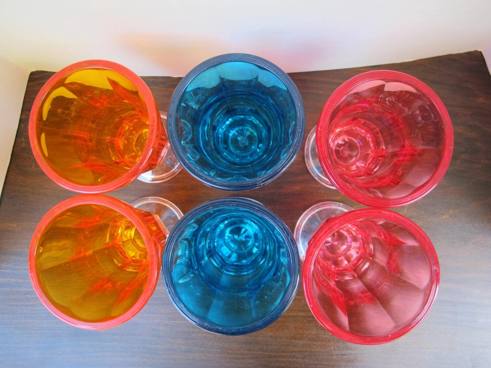 Whimsical Lucite Jewel Toned Tall Set of 6 Ice Cream Parlor Cups | eBay