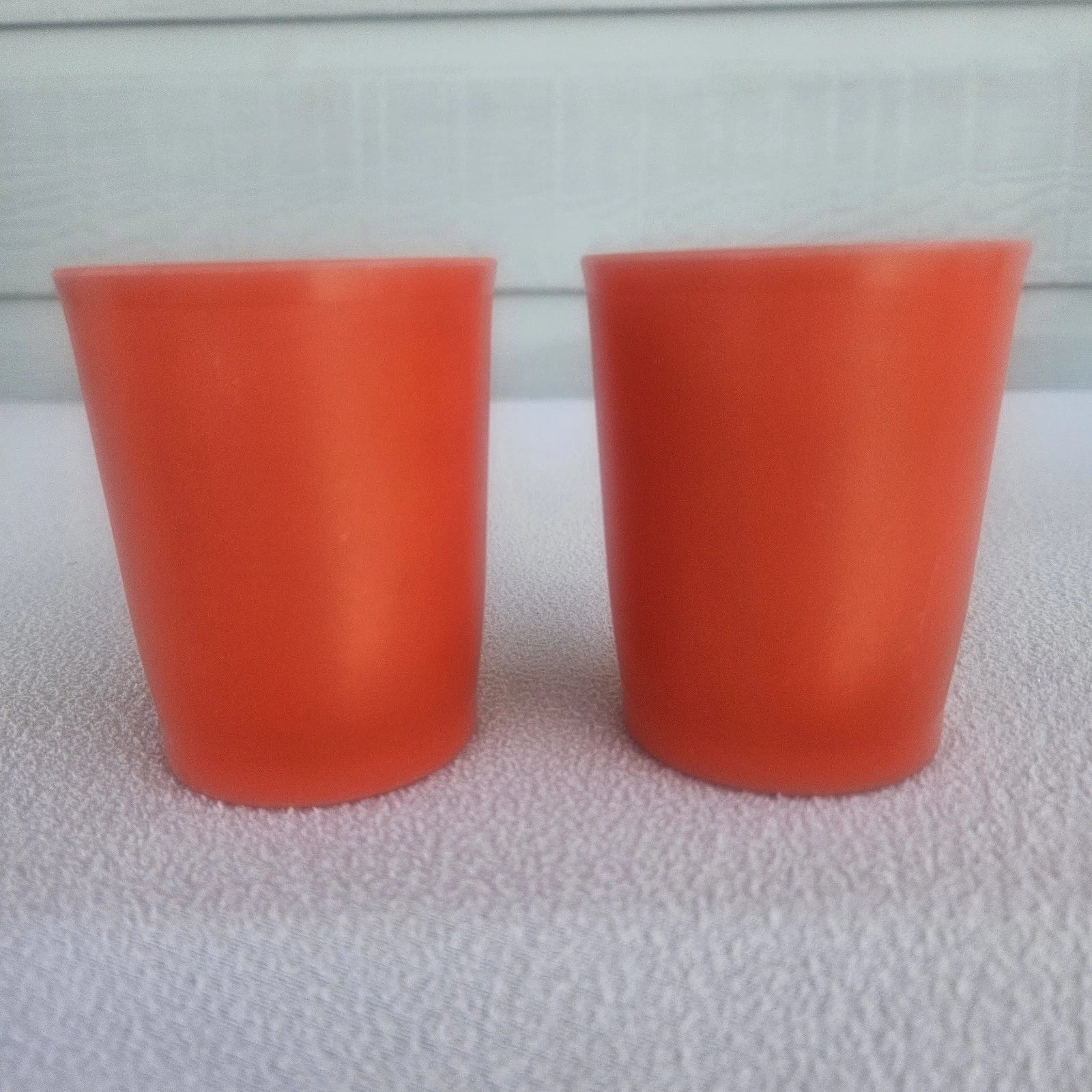 Tupperware 8oz 6oz Tumblers Plastic Cups Avocado Green Orange 1320 Set of 4 | eBay
