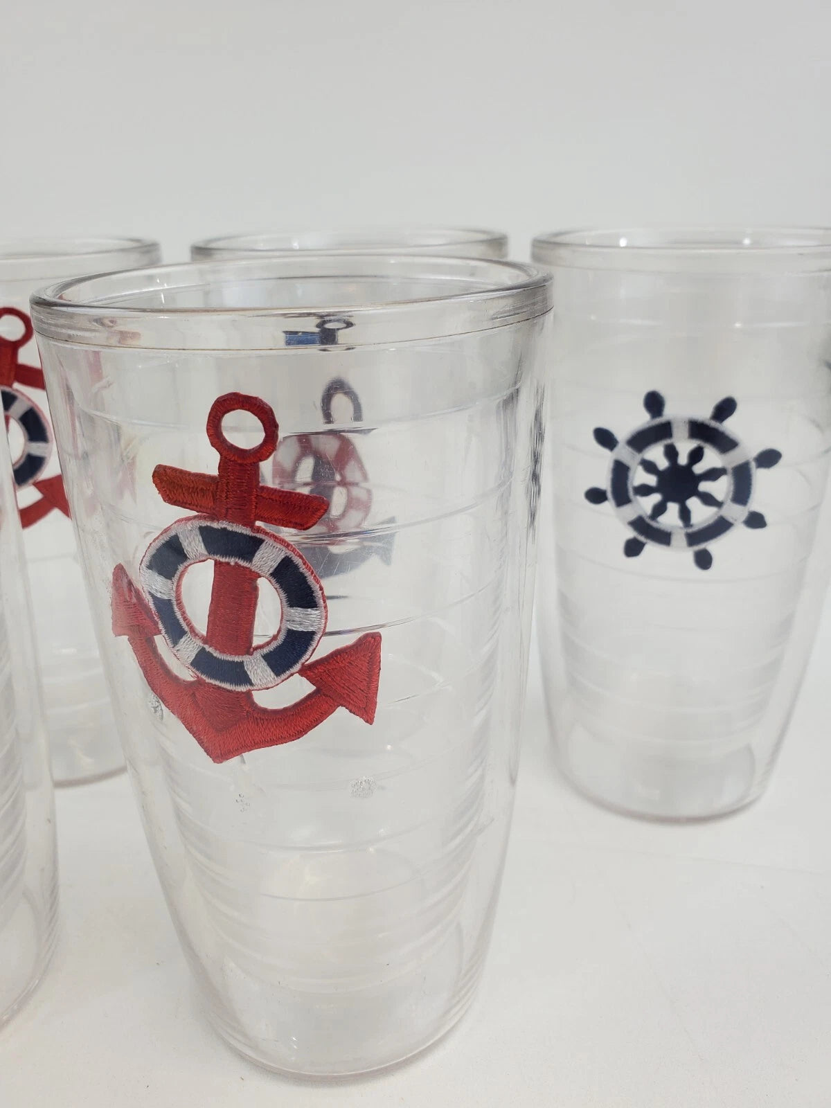 Set of 6 Plastic Insulated Nautical Tumblers 6" | eBay
